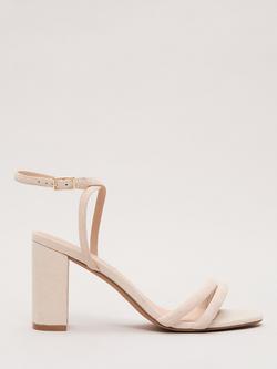 Phase Eight Suede Block Heel Sandals, Neutral, Neutral
