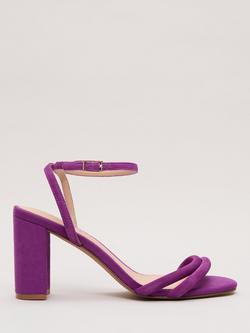 Phase Eight Suede Block Heel Sandals, Purple, Purple