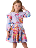 Angel & Rocket Kids' Printed Floral Skirt, Blue