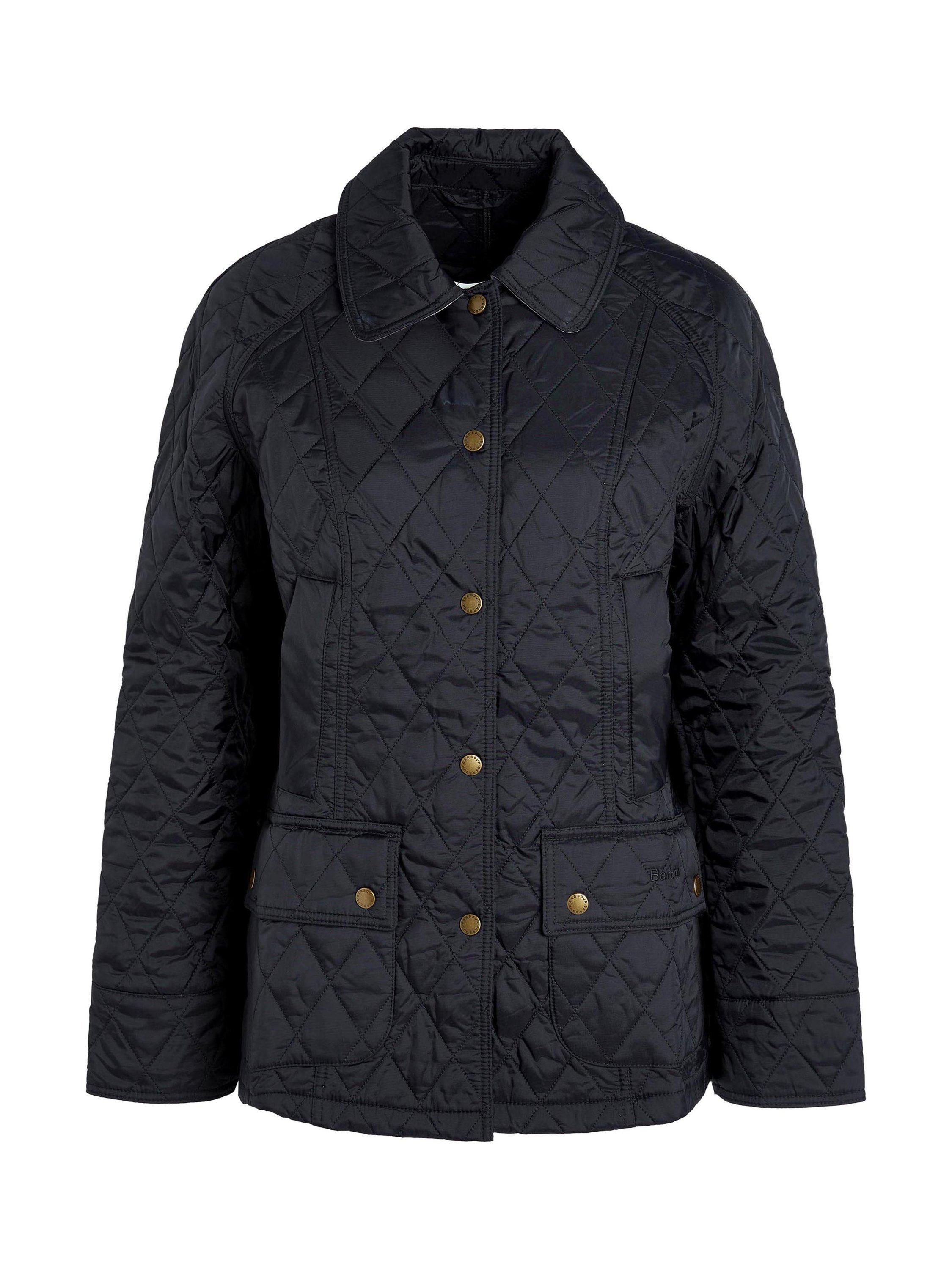 Product image 4 of 9, which shows Barbour Beadnell Quilted Jacket, Black, 10