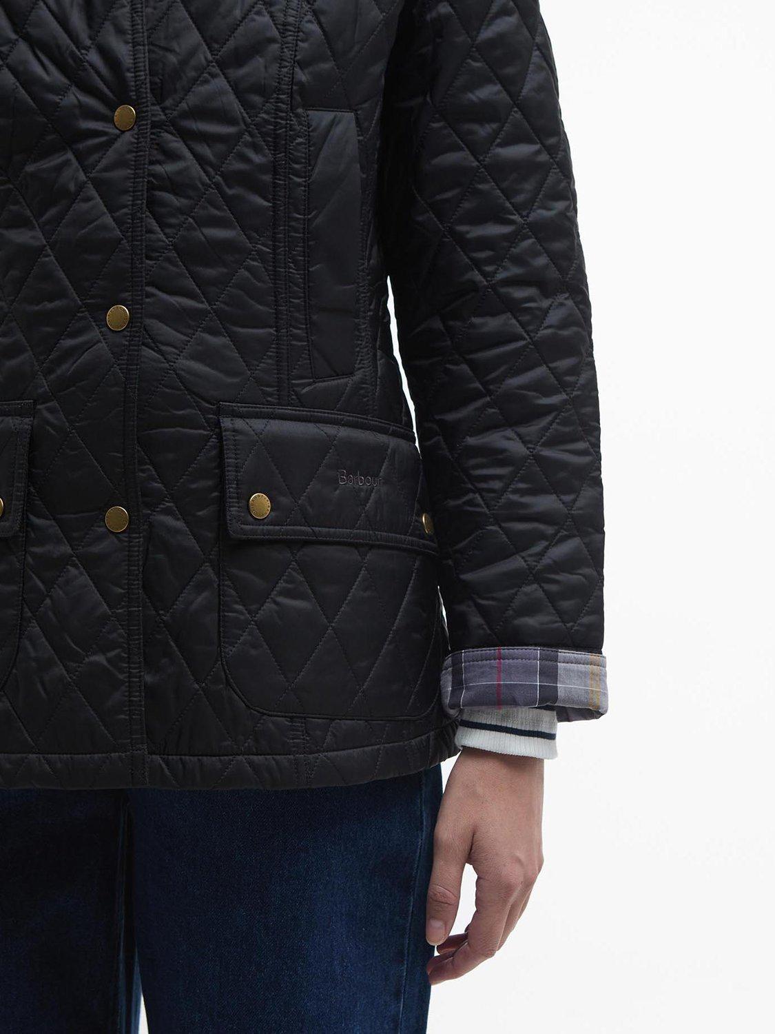 Product image 7 of 9, which shows Barbour Beadnell Quilted Jacket, Black, 10