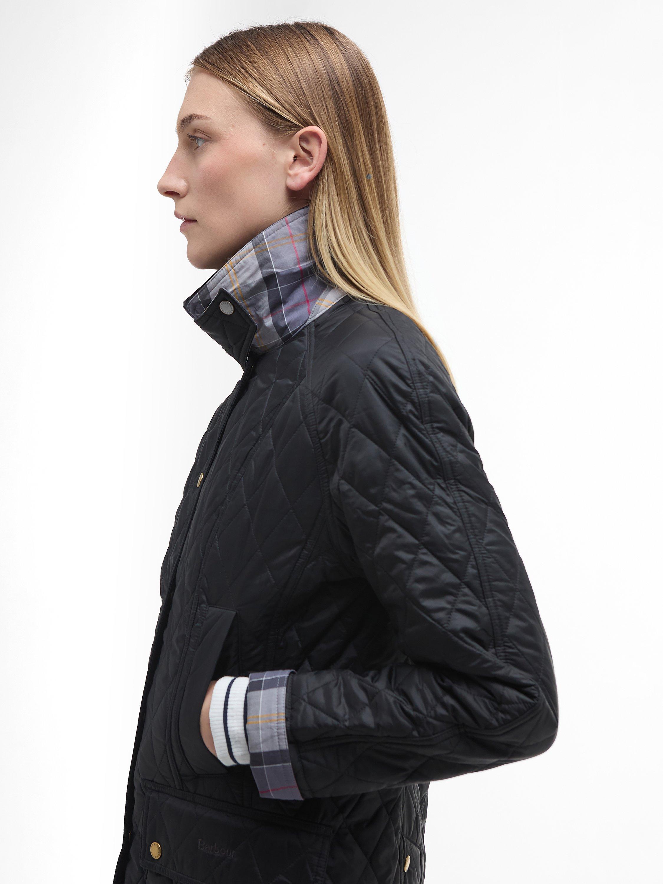 Product image 8 of 9, which shows Barbour Beadnell Quilted Jacket, Black, 10