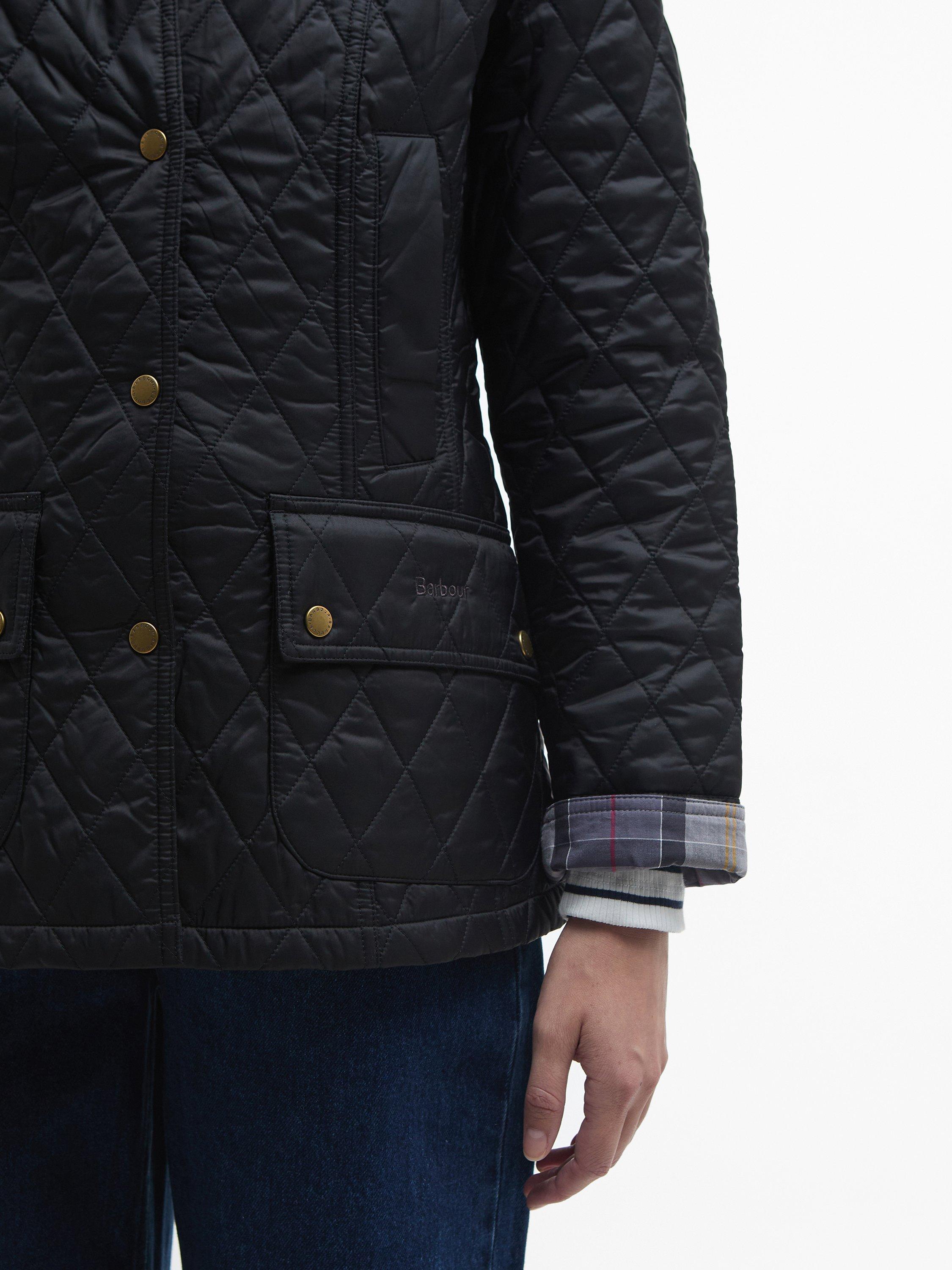 Product image 9 of 9, which shows Barbour Beadnell Quilted Jacket, Black, 10