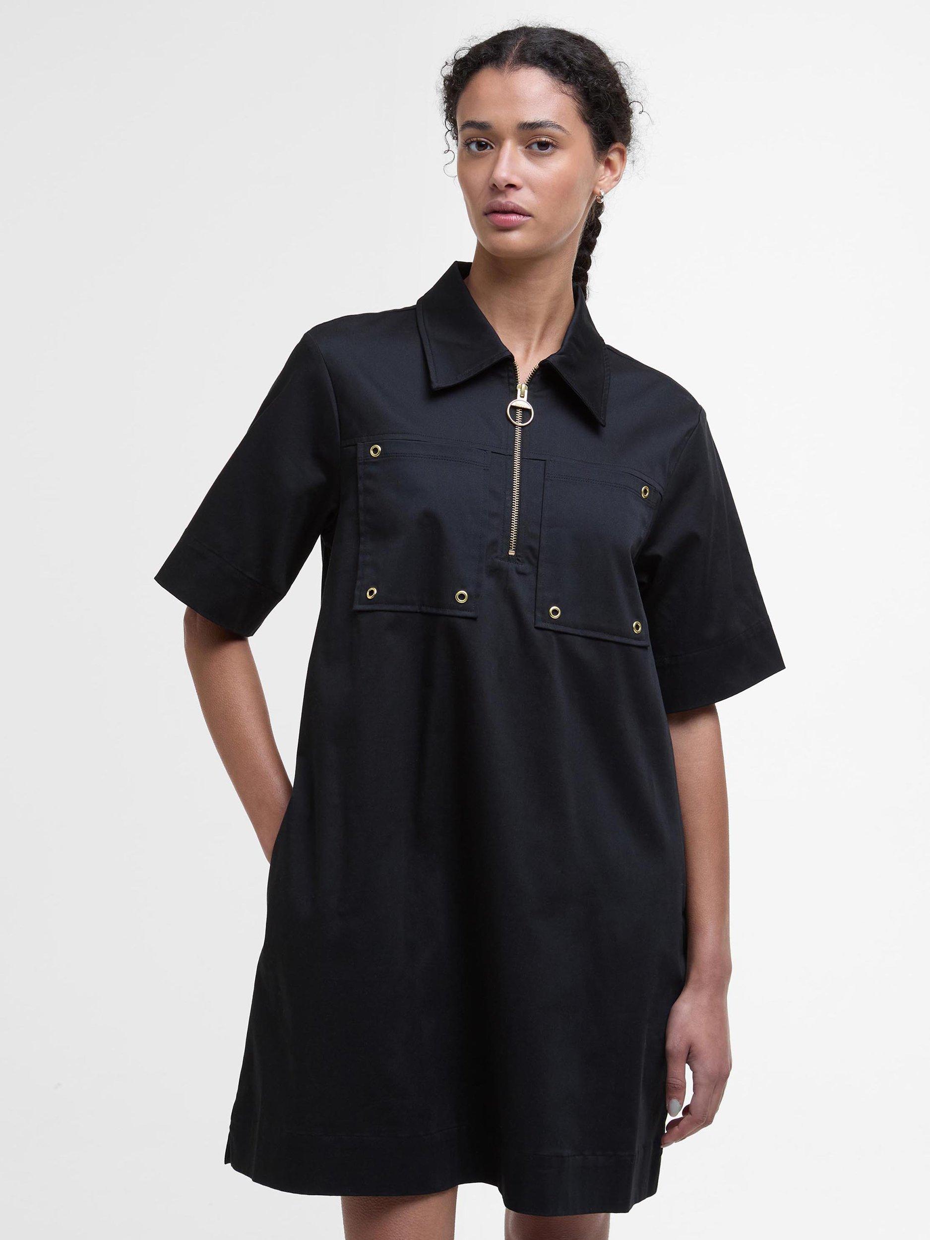 Barbour Ettie Utility Mini Dress, Black
