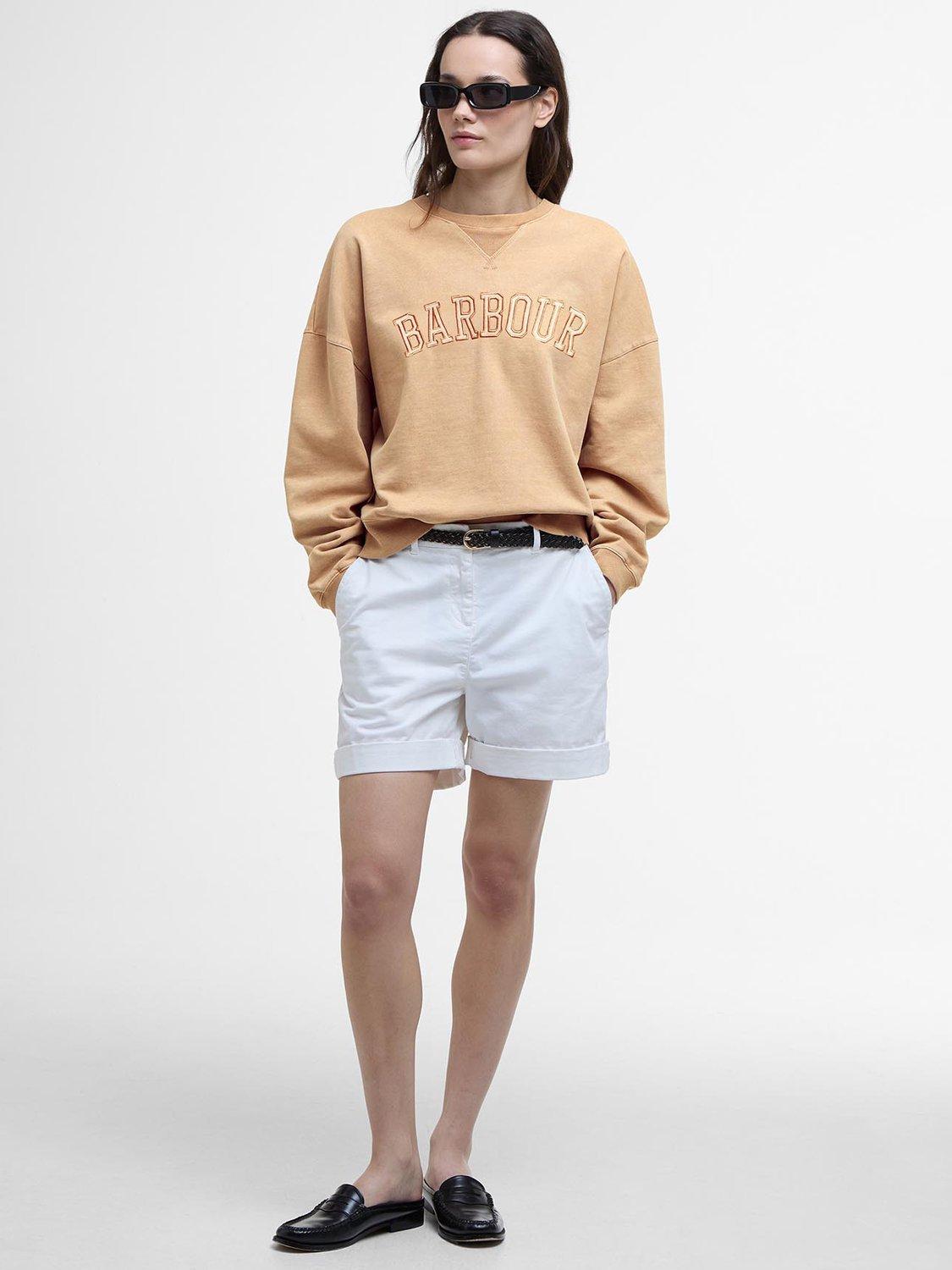 Product image 3 of 5, which shows Barbour Millie Logo Sweatshirt, Toast, 10