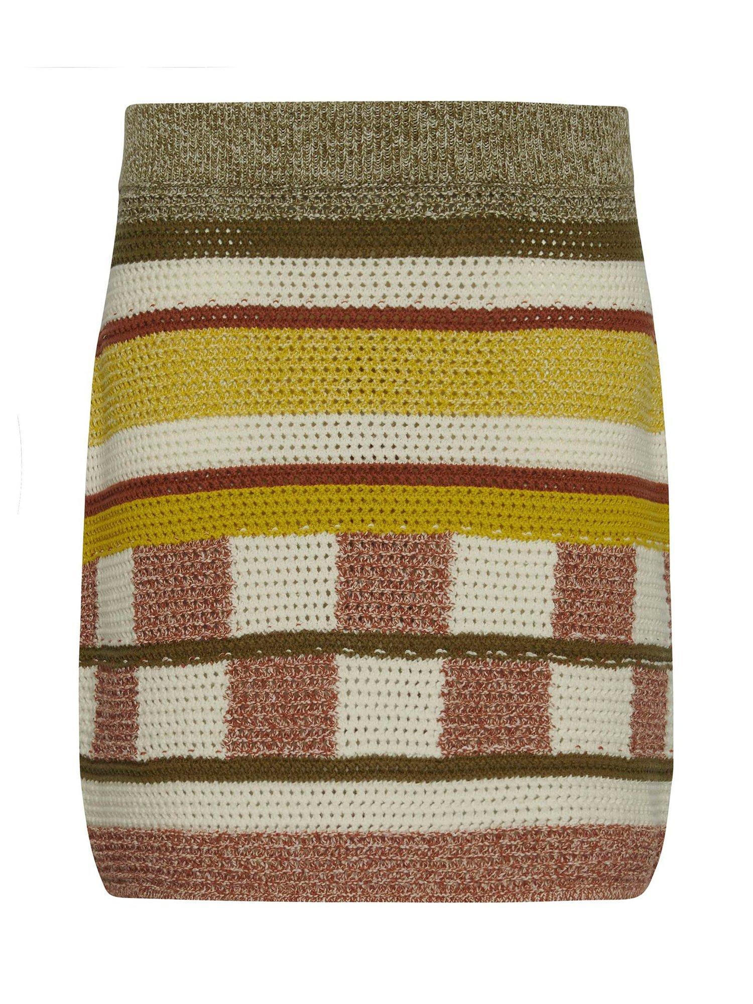 Product image 4 of 6, which shows Barbour Maddie Crochet Mini Skirt, Multi, 10