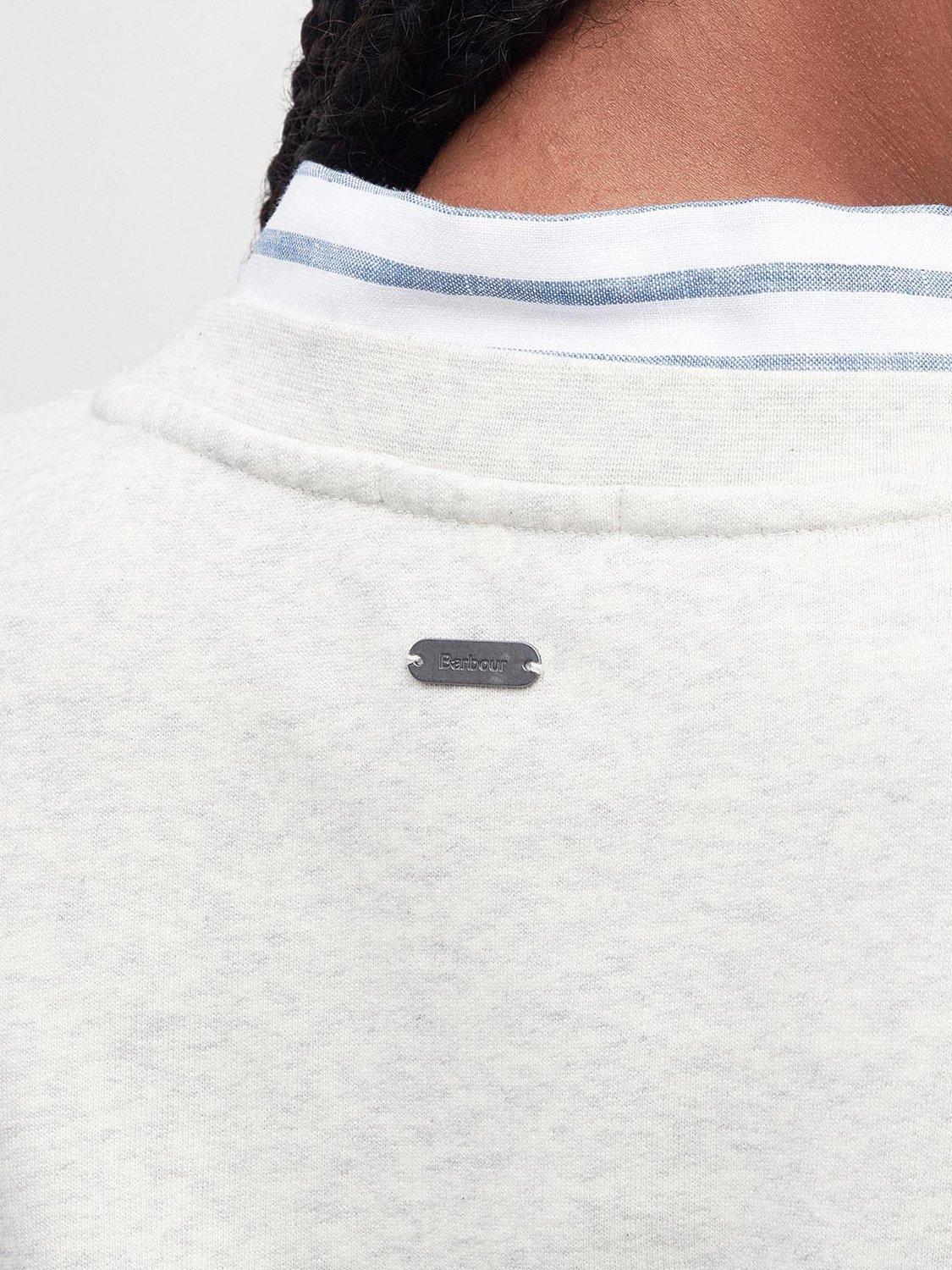 Product image 6 of 7, which shows Barbour Northumberland Logo Sweatshirt, Cloud/Navy, 10