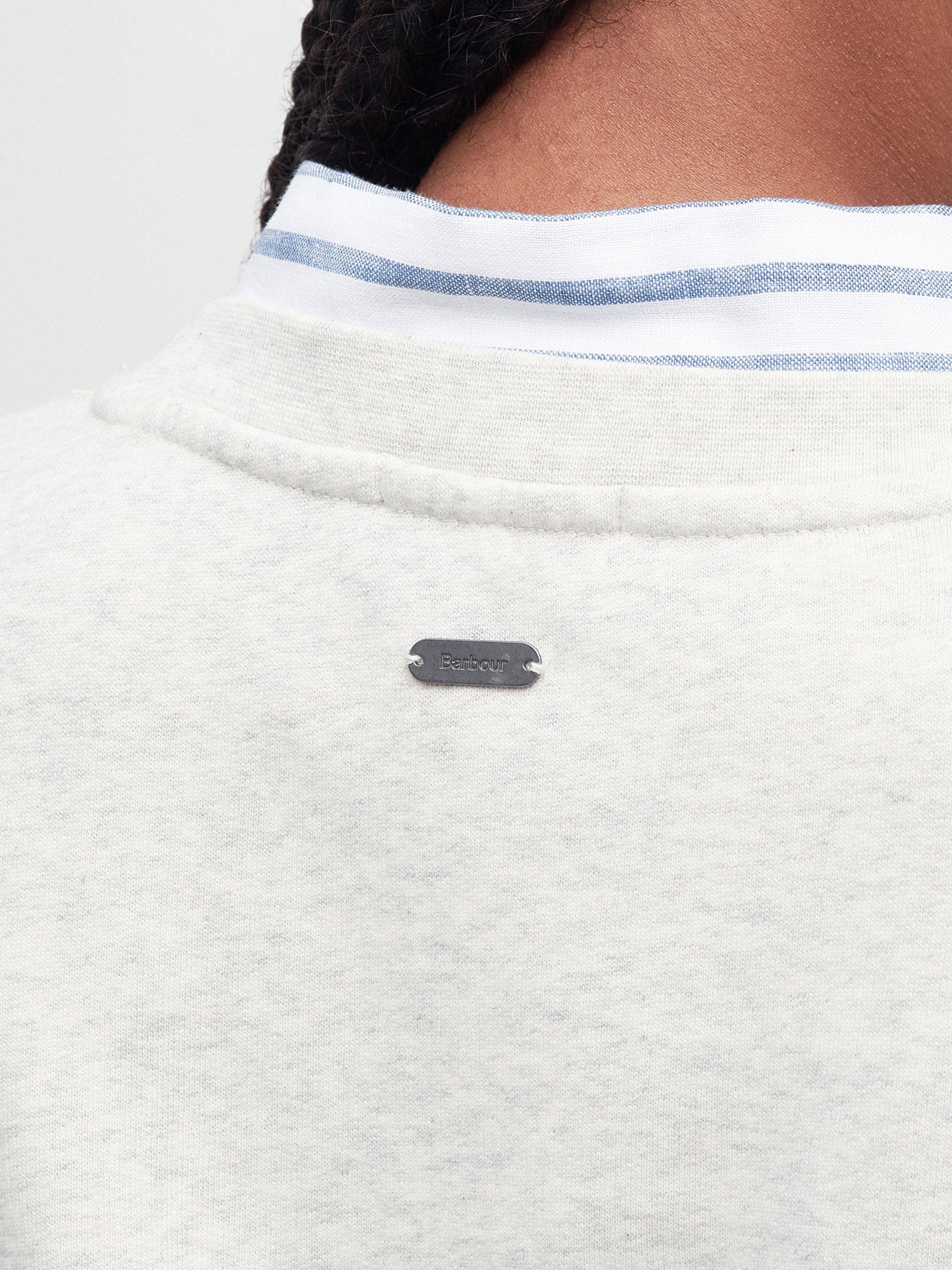 Product image 7 of 7, which shows Barbour Northumberland Logo Sweatshirt, Cloud/Navy, 10