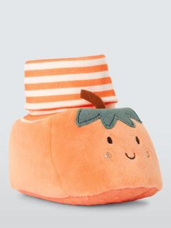 John Lewis Baby Pumpkin Booties, Orange, Orange
