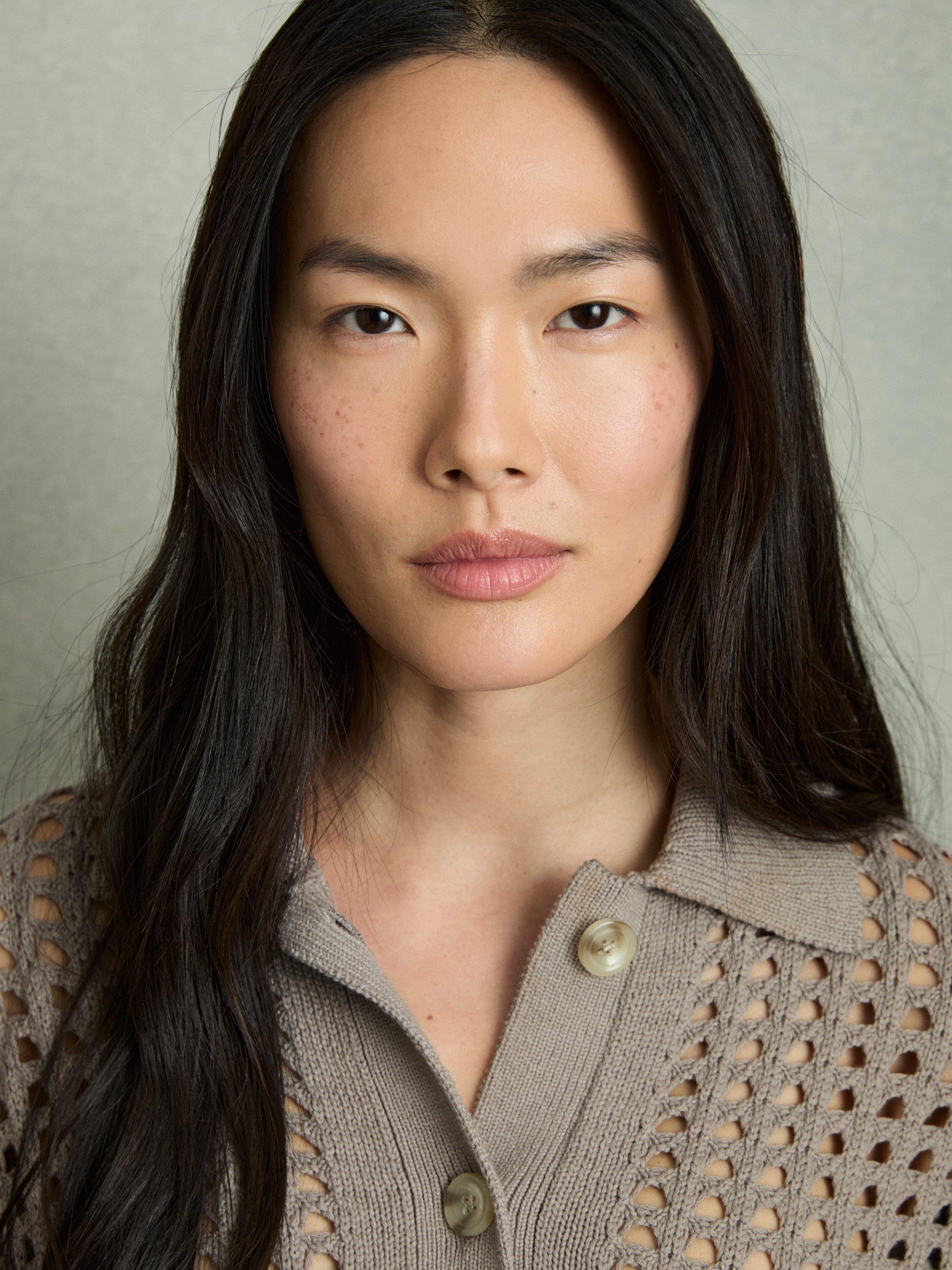 Product image 5 of 5, which shows Reiss Reika Open Stitch Jumper, Stone, XS