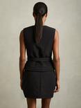 Reiss Mio Quilted Vest Top, Black