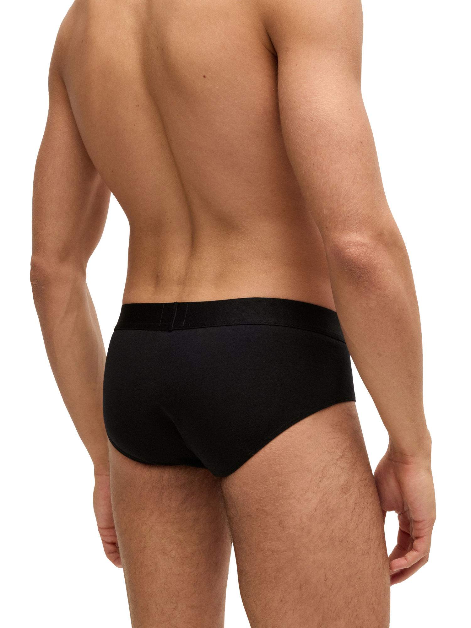 Product image 5 of 5, which shows BOSS Logo Band Stretch Briefs, Pack of 3, Black, L