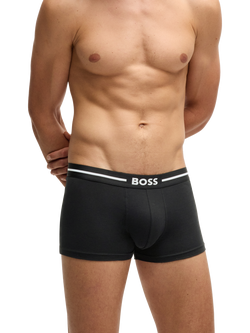 BOSS Jacquard Waistband Trunks, Pack of 3, Black - view 2, Black