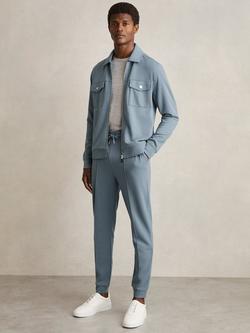 Reiss Premier Tapered Joggers, Light Blue, Light Blue