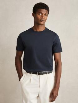 Reiss Count Cotton Regular Fit T-Shirt, Navy