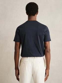 Reiss Count Cotton Regular Fit T-Shirt - view 2, Navy