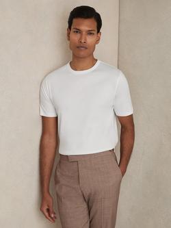 Reiss Count Cotton Regular Fit Short Sleeve T-Shirt, White, White
