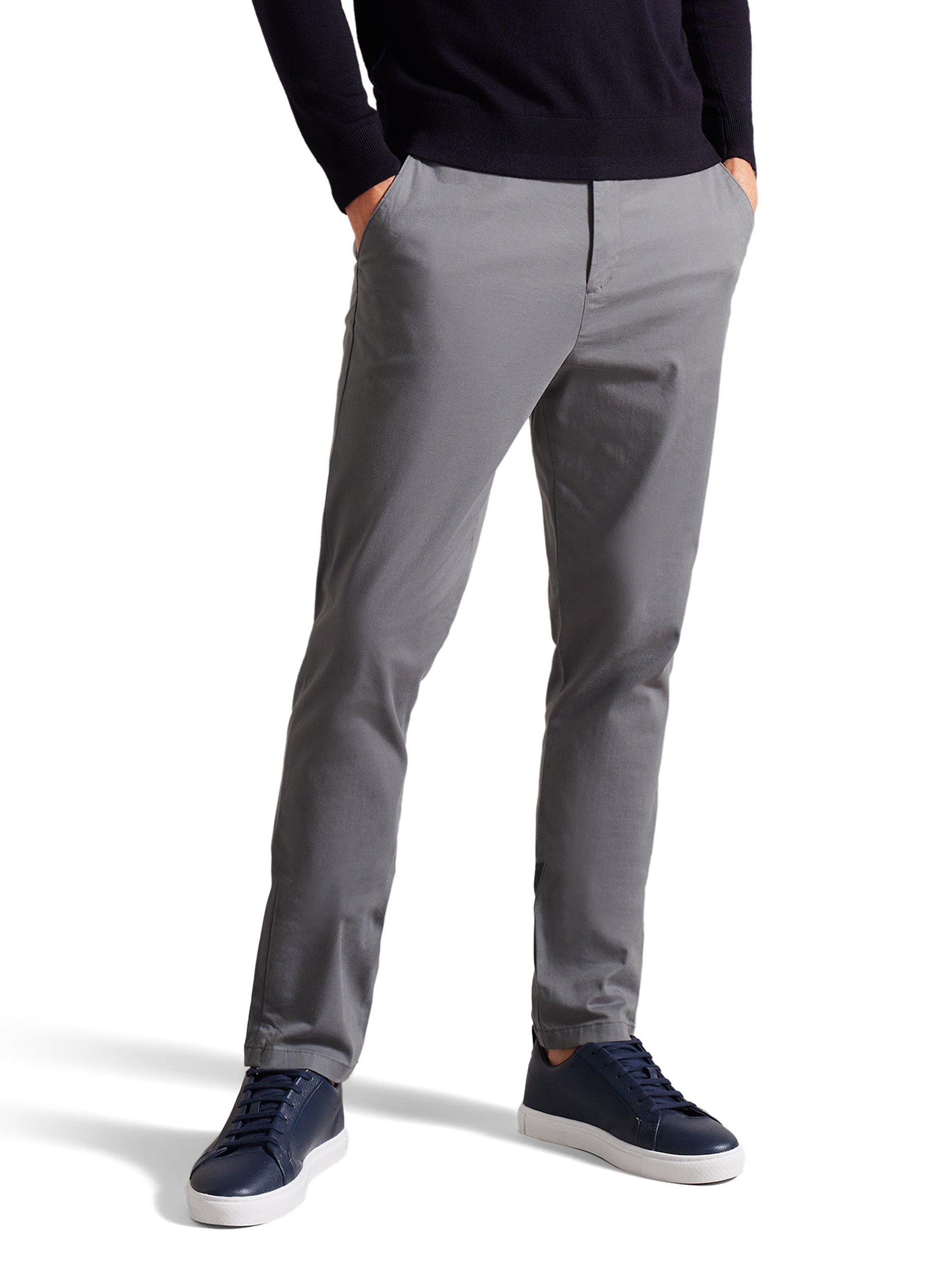 Product image 2 of 4, which shows Ted Baker Ryce Slim Fit Textured Chinos, Grey, XL