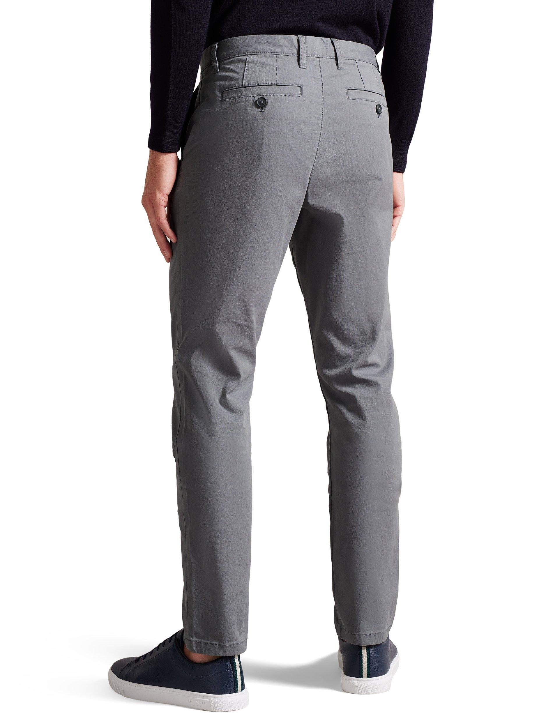 Product image 3 of 4, which shows Ted Baker Ryce Slim Fit Textured Chinos, Grey, XL