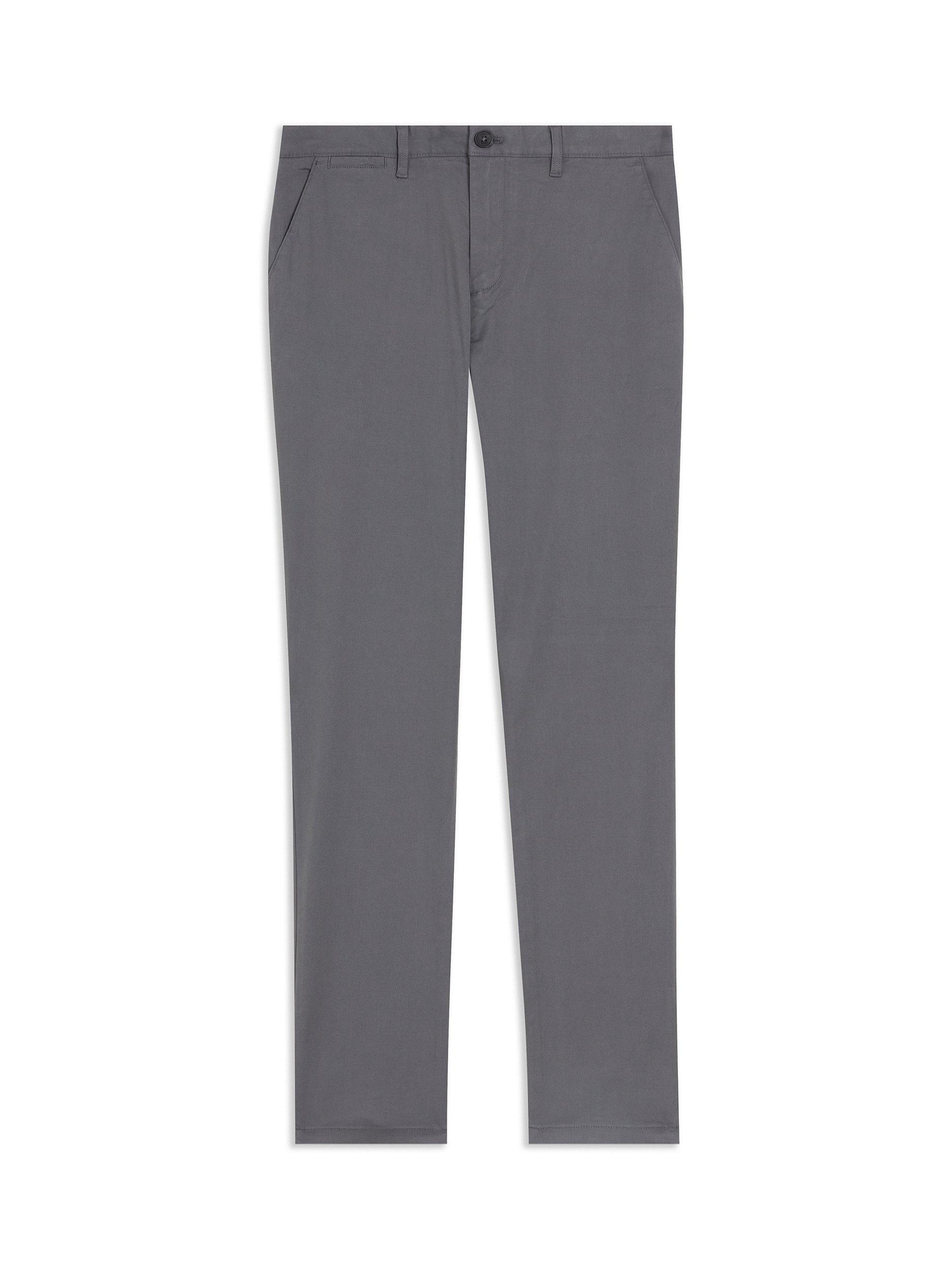 Product image 4 of 4, which shows Ted Baker Ryce Slim Fit Textured Chinos, Grey, XL