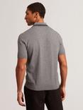 Ted Baker Broch Regular Fit Short Sleeve Polo Shirt, Grey