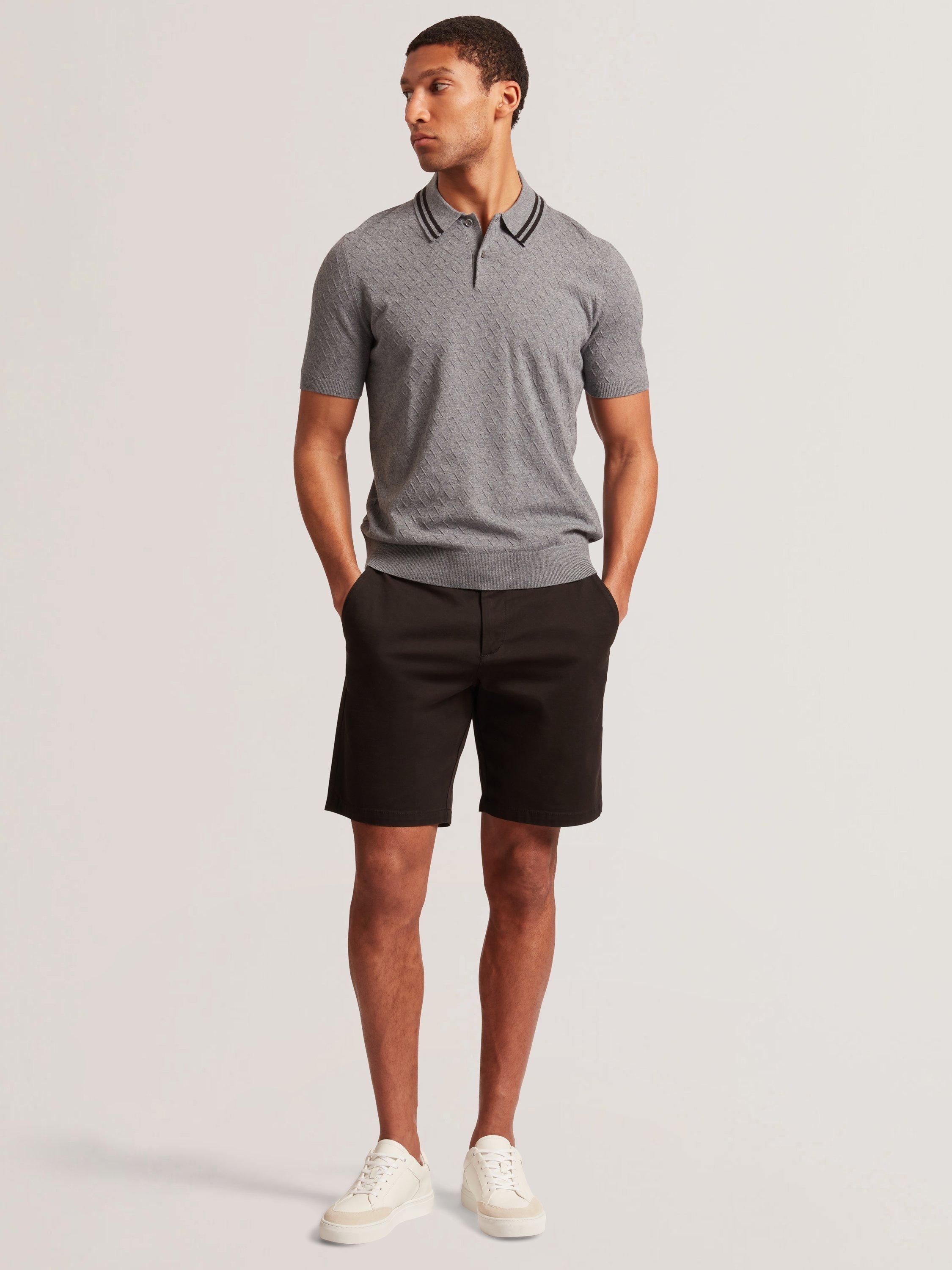 Product image 6 of 8, which shows Ted Baker Broch Regular Fit Short Sleeve Polo Shirt, Grey, M