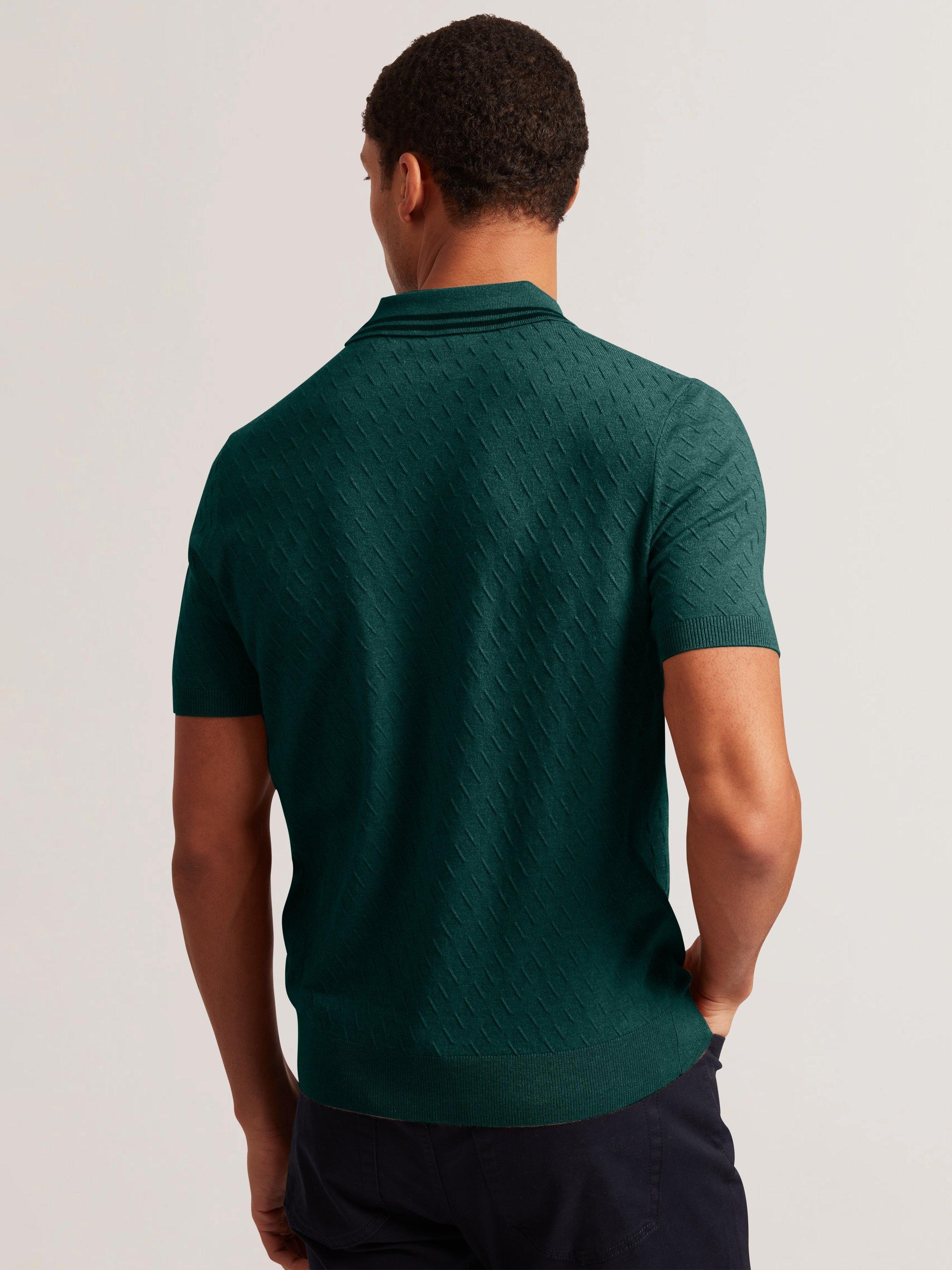 Product image 2 of 8, which shows Ted Baker Broch Regular Fit Short Sleeve Polo Shirt, Olive, S