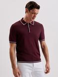Ted Baker Dunow Pointelle Diamond Polo Shirt