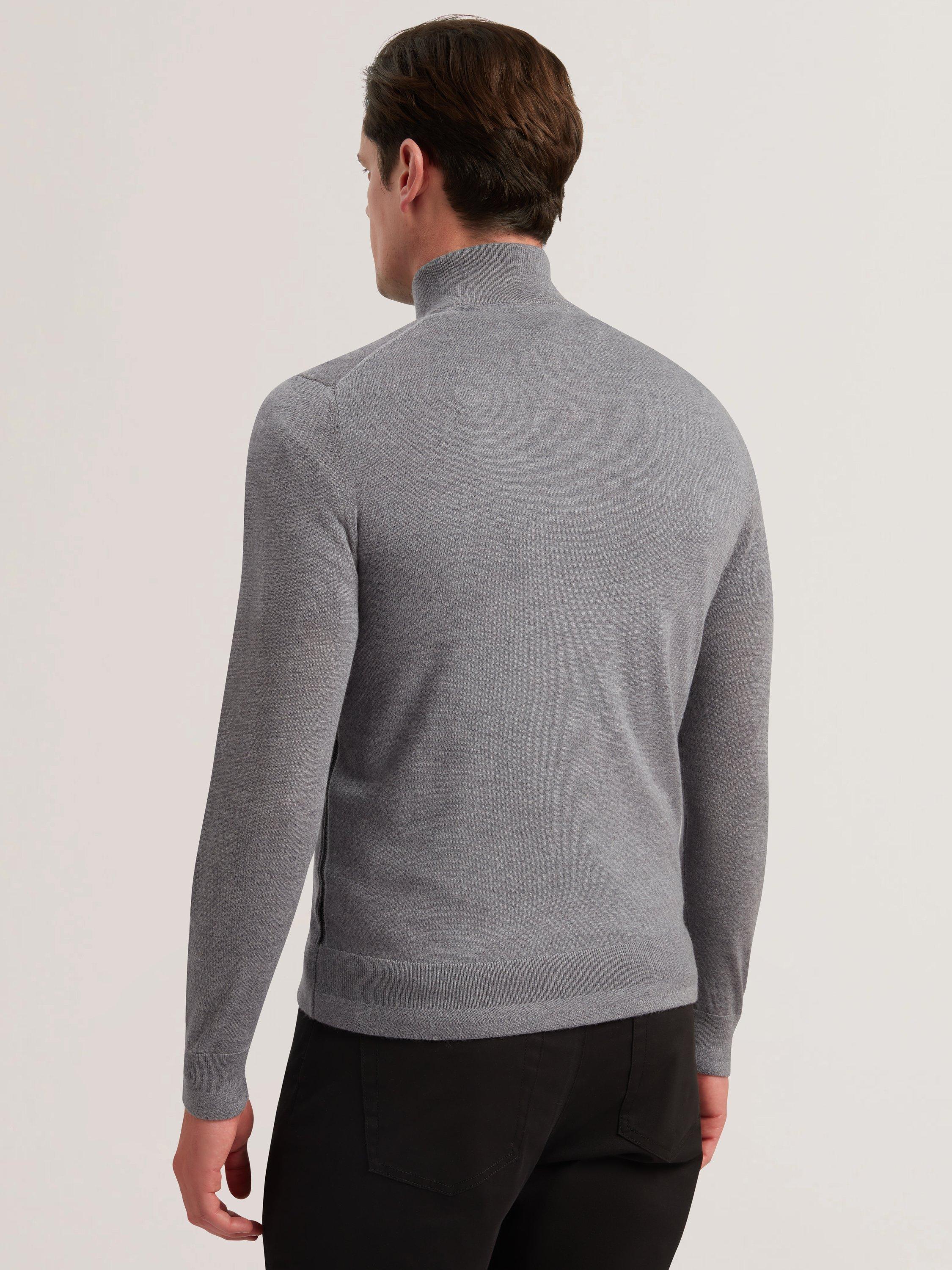 Product image 2 of 6, which shows Ted Baker Limehas Merino Wool  Half-Zip Jumper, Charcoal, S