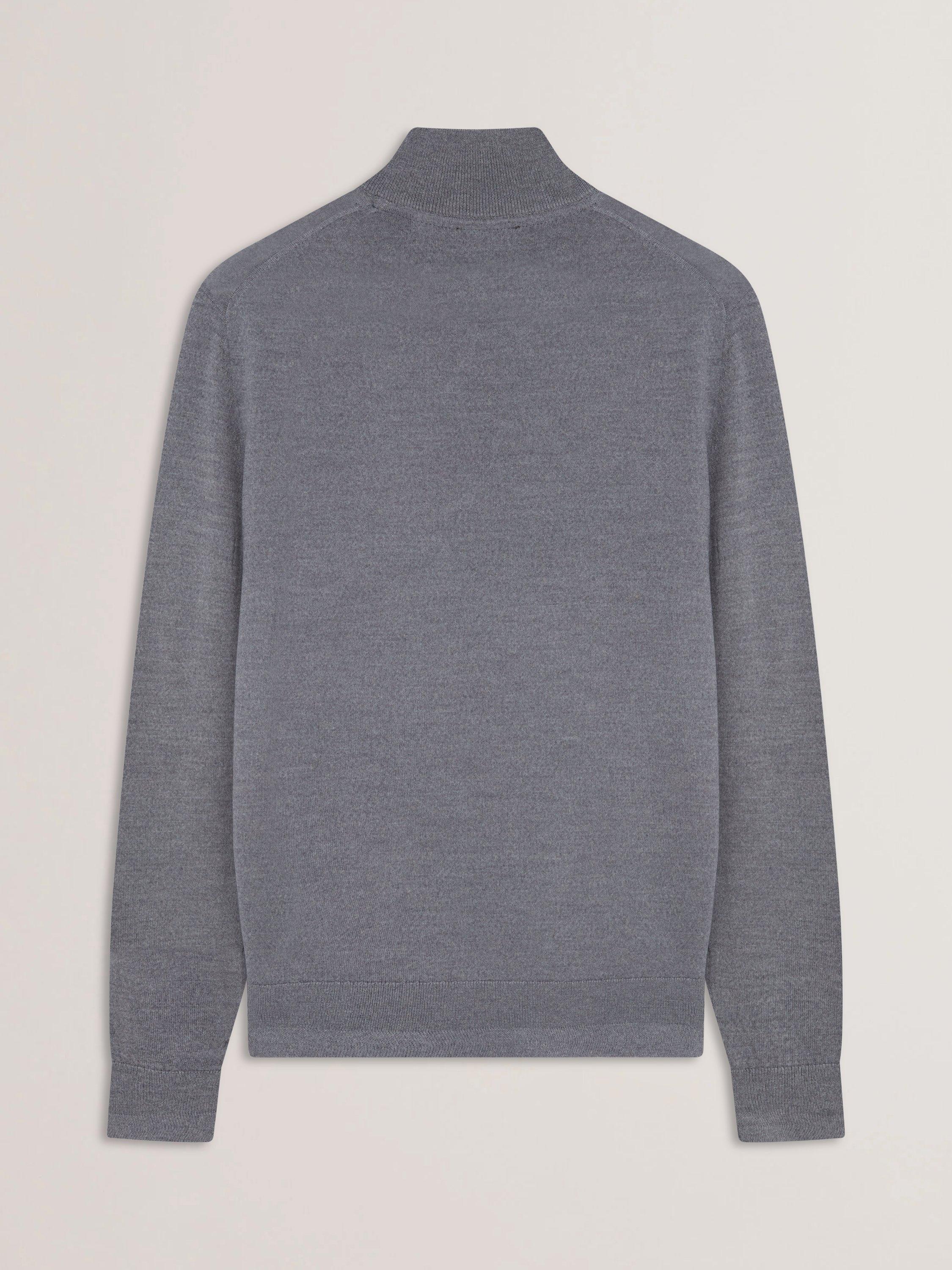 Product image 6 of 6, which shows Ted Baker Limehas Merino Wool  Half-Zip Jumper, Charcoal, S