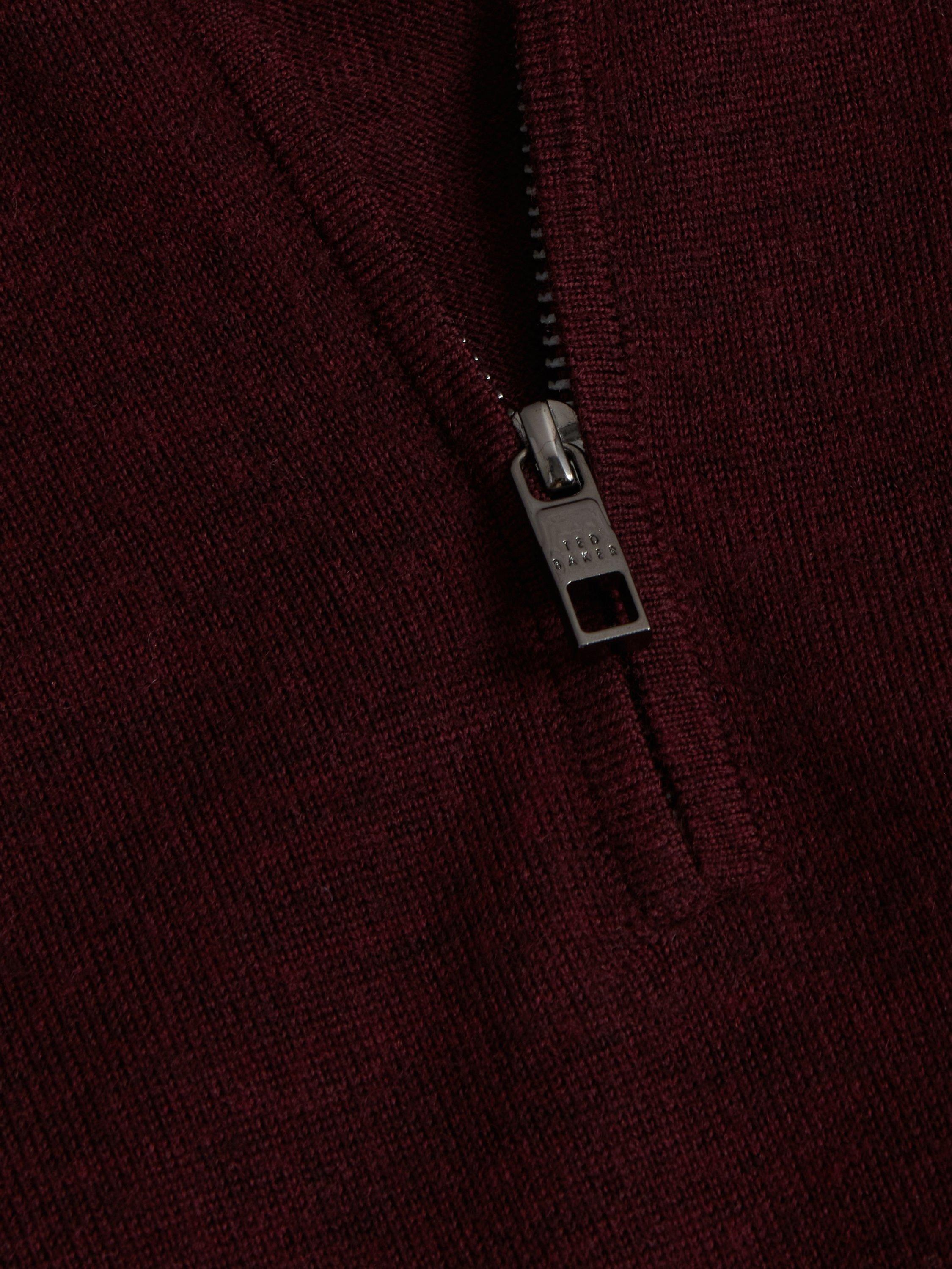 Product image 5 of 6, which shows Ted Baker Limehas Half-Zip Jumper, Maroon, L