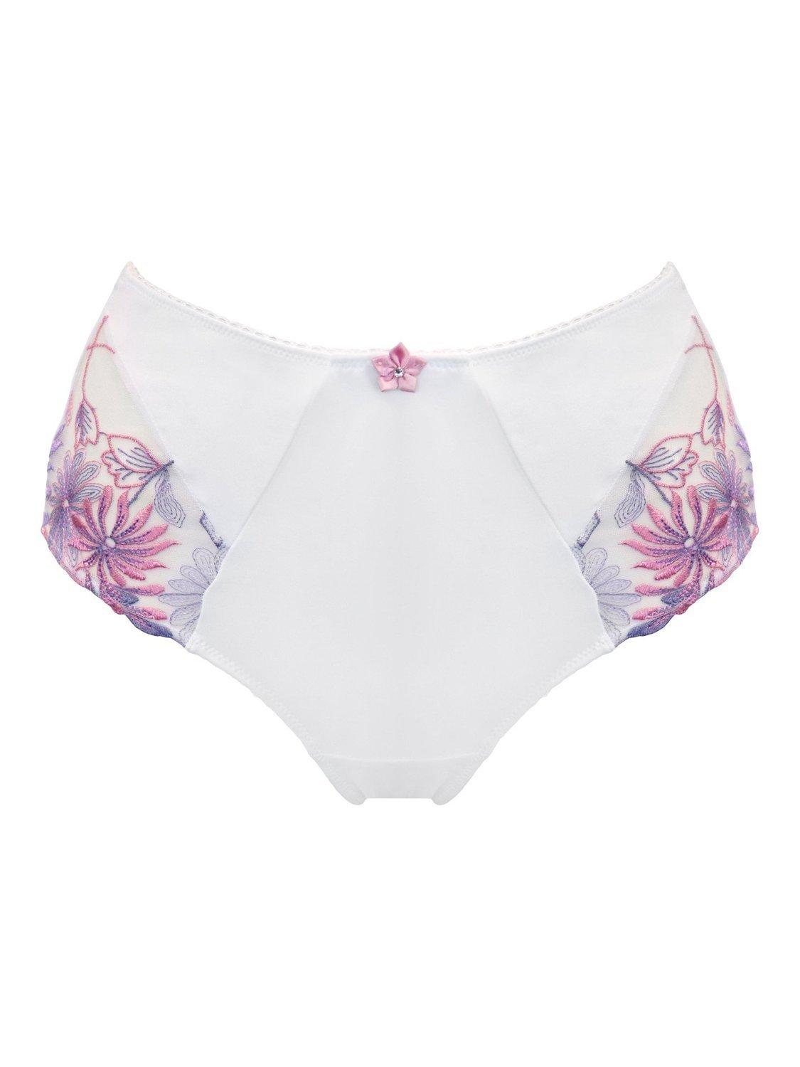 Product image 5 of 6, which shows Pour Moi St Tropez High Waist Knickers, White/Pink/Purple, 10