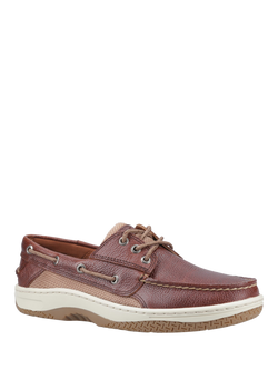 Sperry Billfish Wide Fit 3-Eye Leather Boat Shoes - view 2, Brown