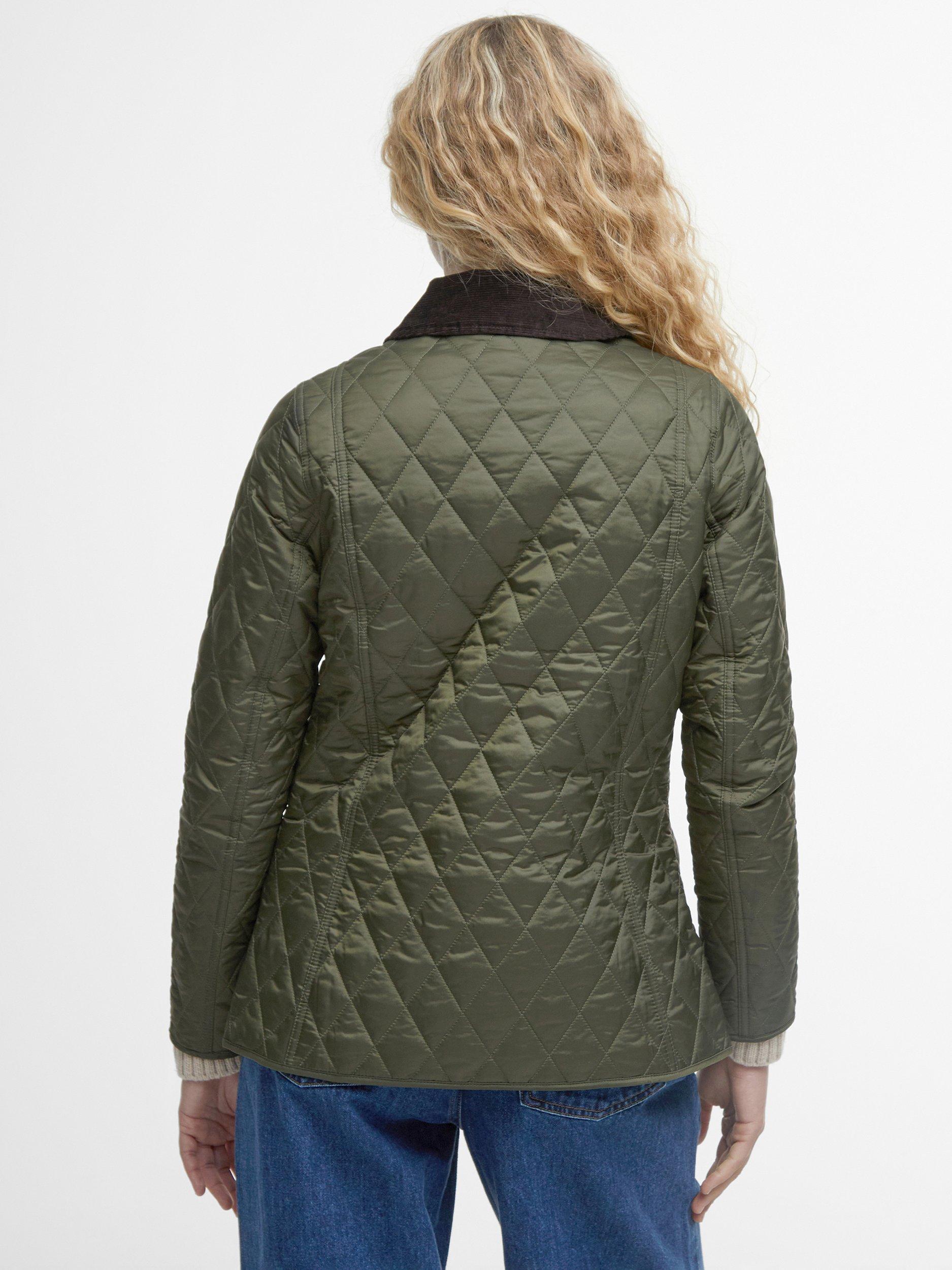 Product image 2 of 7, which shows Barbour Annanda Quilted Jacket, Olive, 6