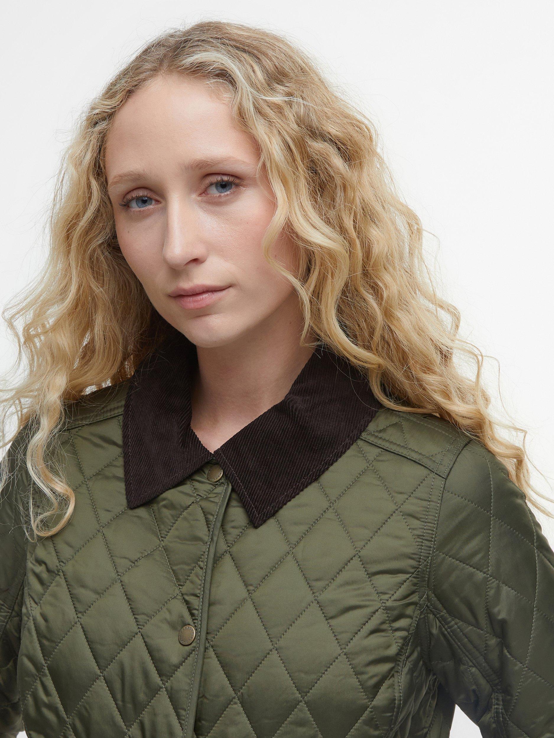 Product image 5 of 7, which shows Barbour Annanda Quilted Jacket, Olive, 6