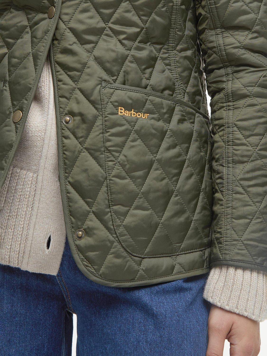 Product image 6 of 7, which shows Barbour Annanda Quilted Jacket, Olive, 6