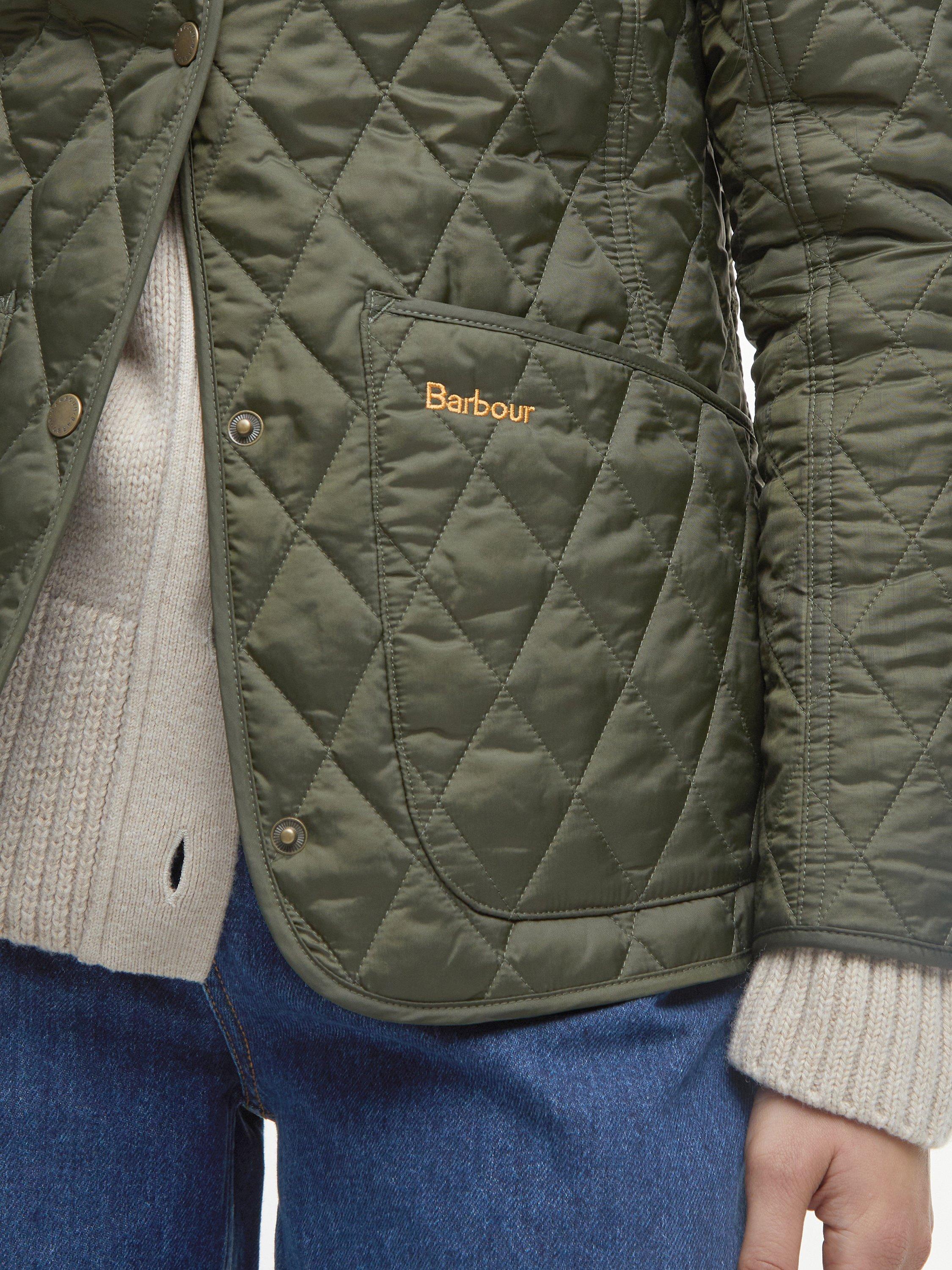 Product image 7 of 7, which shows Barbour Annanda Quilted Jacket, Olive, 6