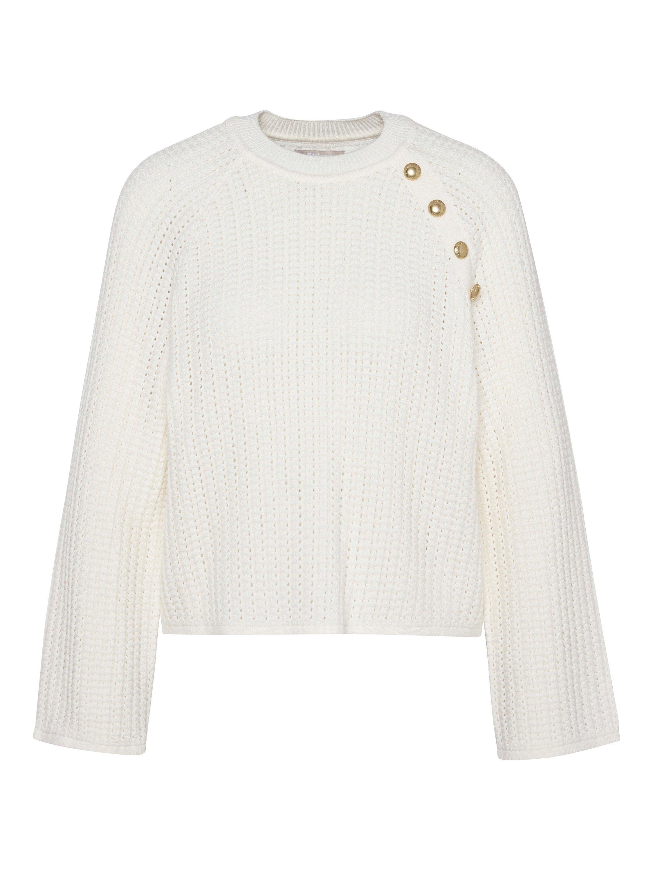 Product image 2 of 7, which shows Barbour Angela Knit Jumper, Cloud, 8