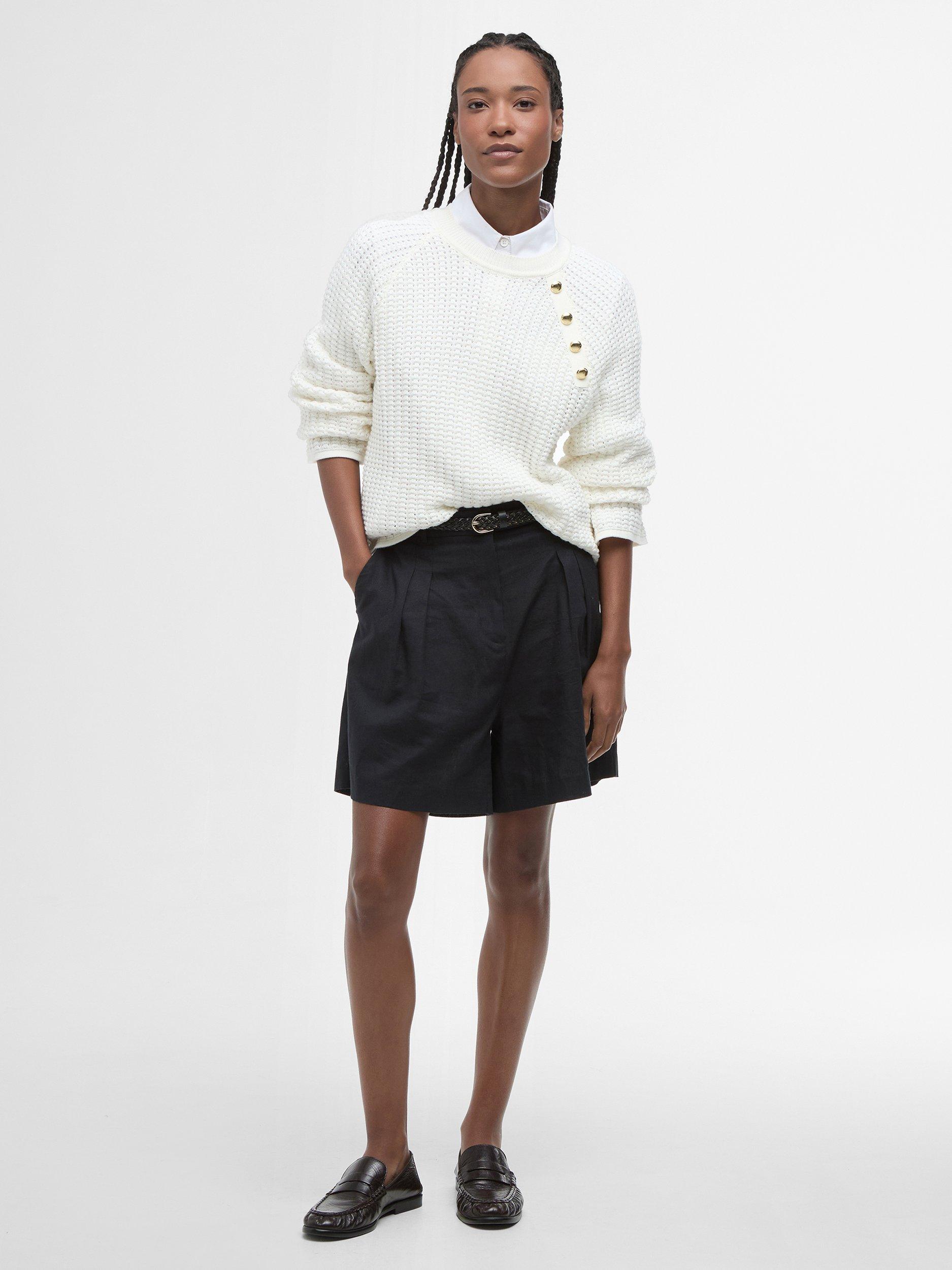 Product image 3 of 7, which shows Barbour Angela Knit Jumper, Cloud, 8