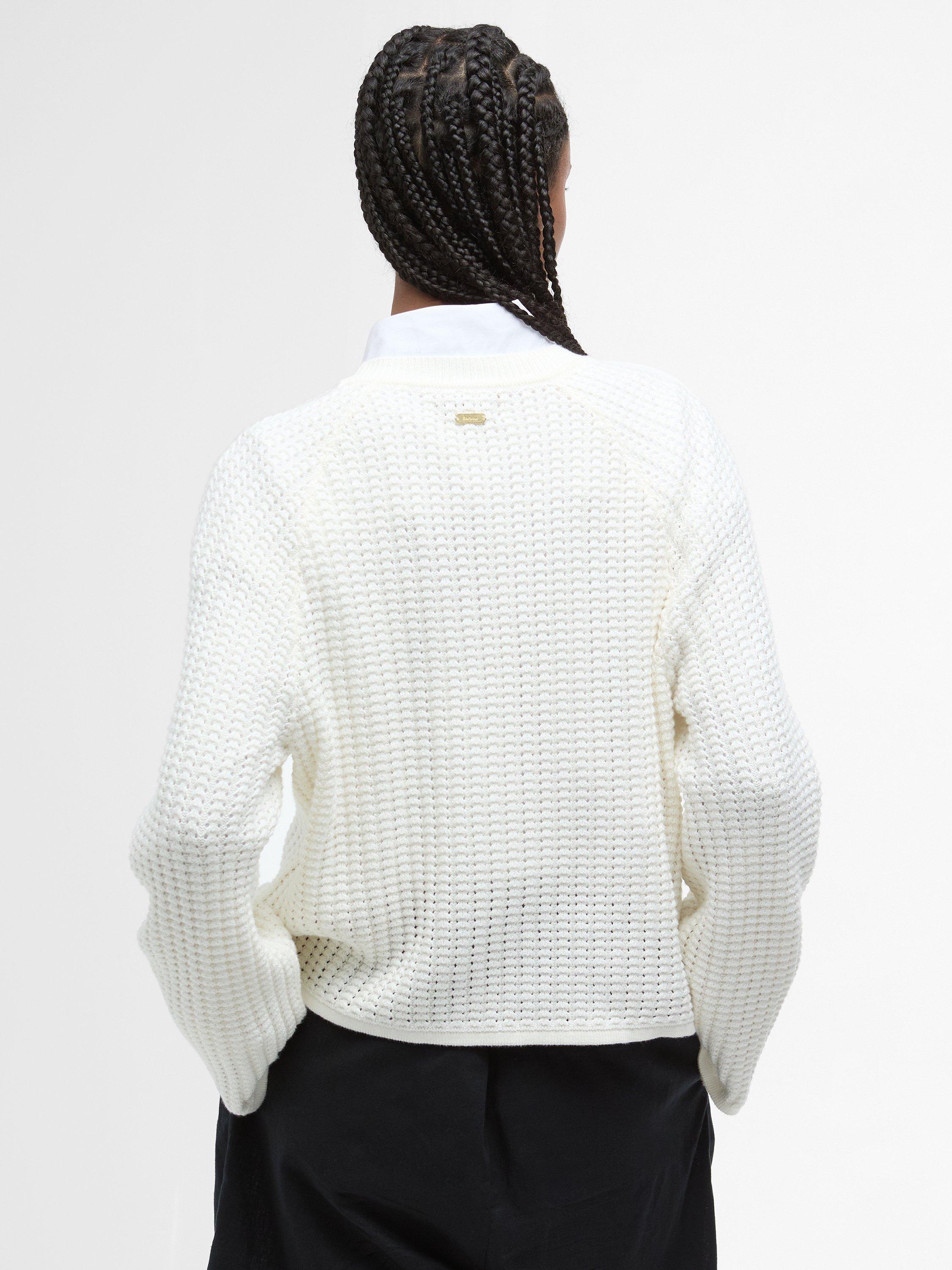 Product image 4 of 7, which shows Barbour Angela Knit Jumper, Cloud, 8