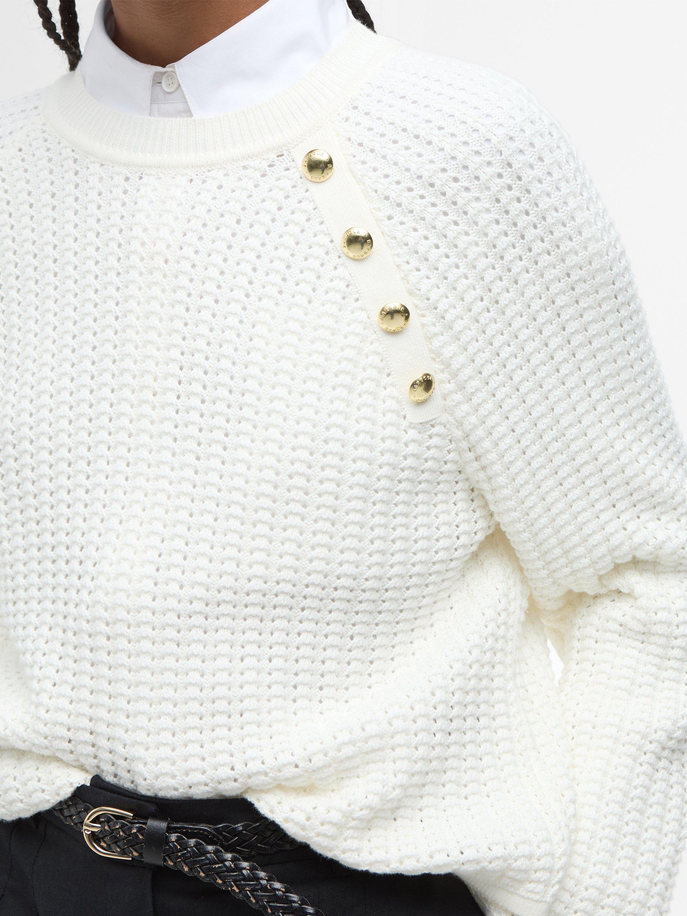 Product image 6 of 7, which shows Barbour Angela Knit Jumper, Cloud, 8