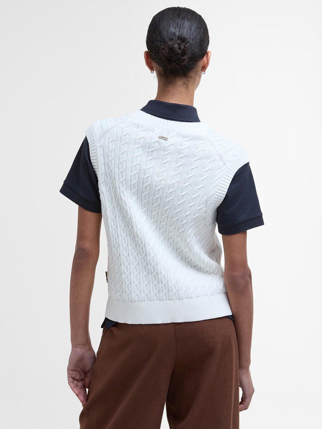 Product image 4 of 6, which shows Barbour Hartlan Sweater Vest, Cloud, 8