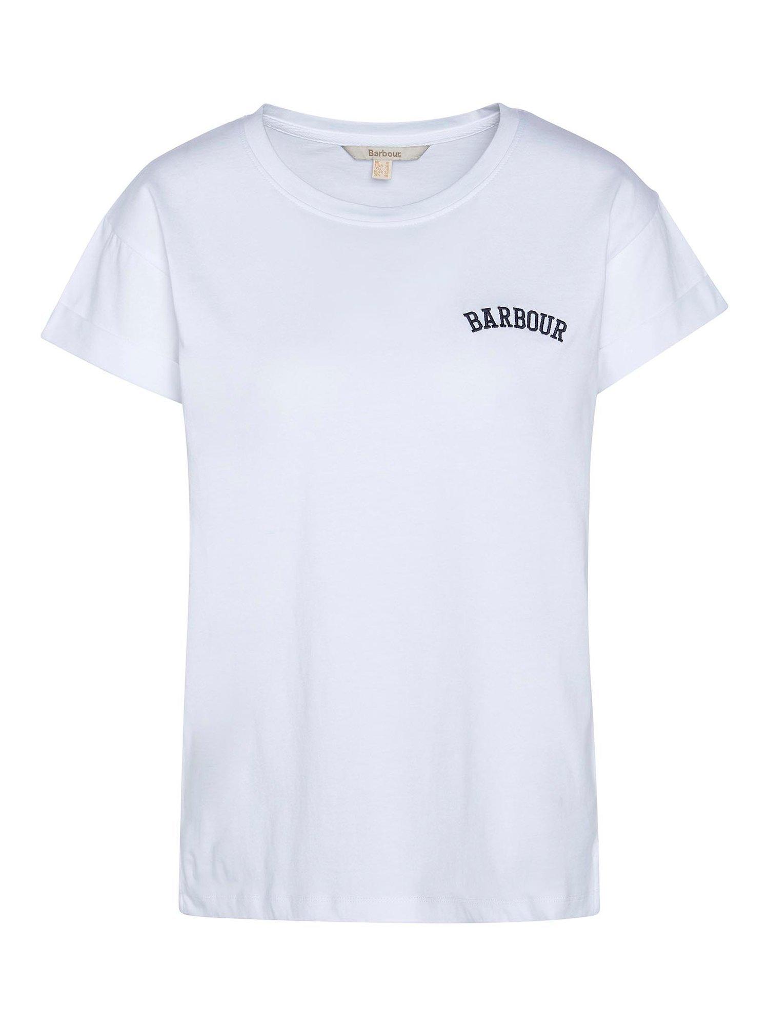 Product image 4 of 6, which shows Barbour Kenmore Logo T-Shirt, White, 8