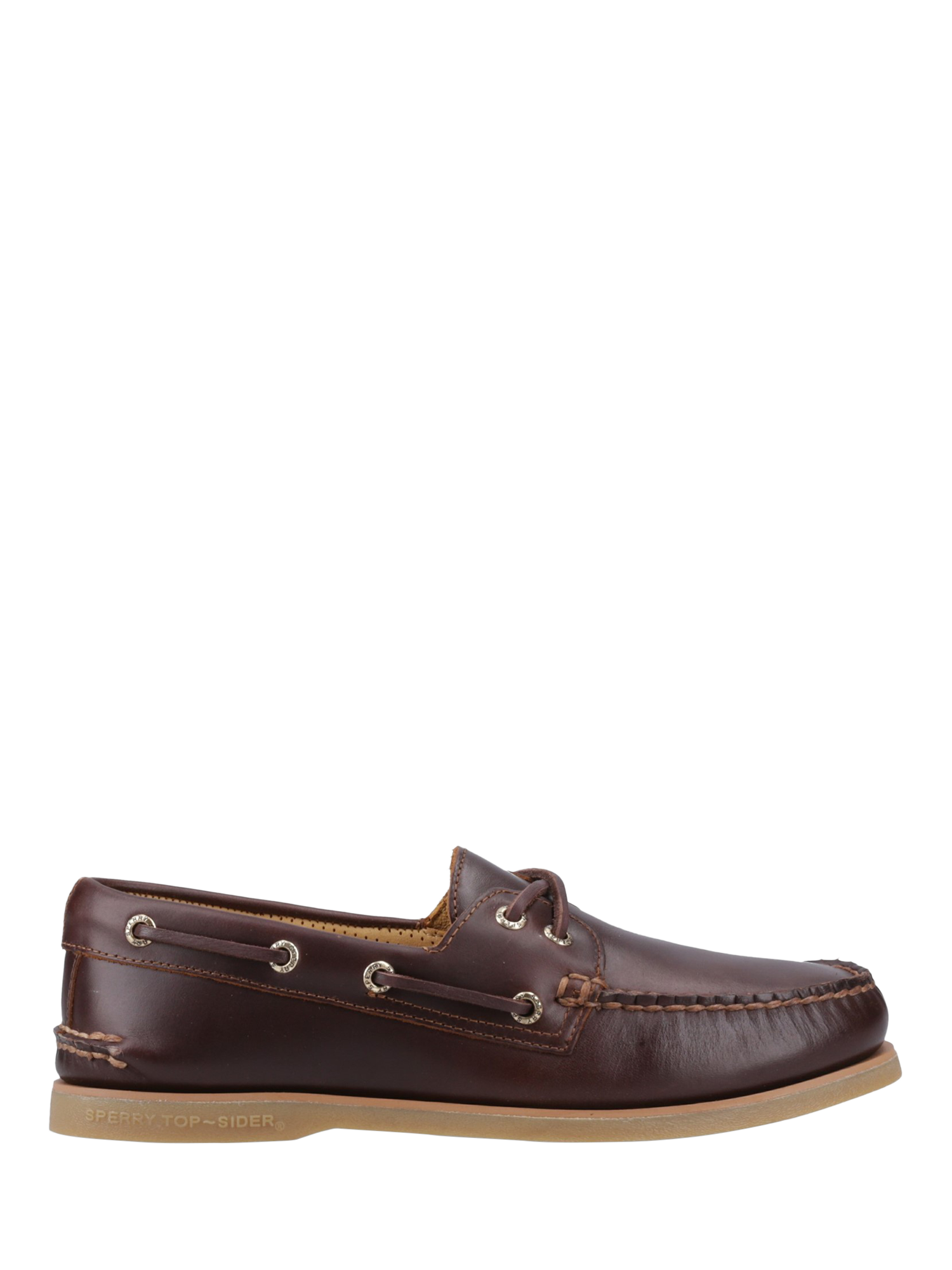Product image 1 of 2, which shows Sperry Gold Cup Leather Boat Shoes, Brown, 6
