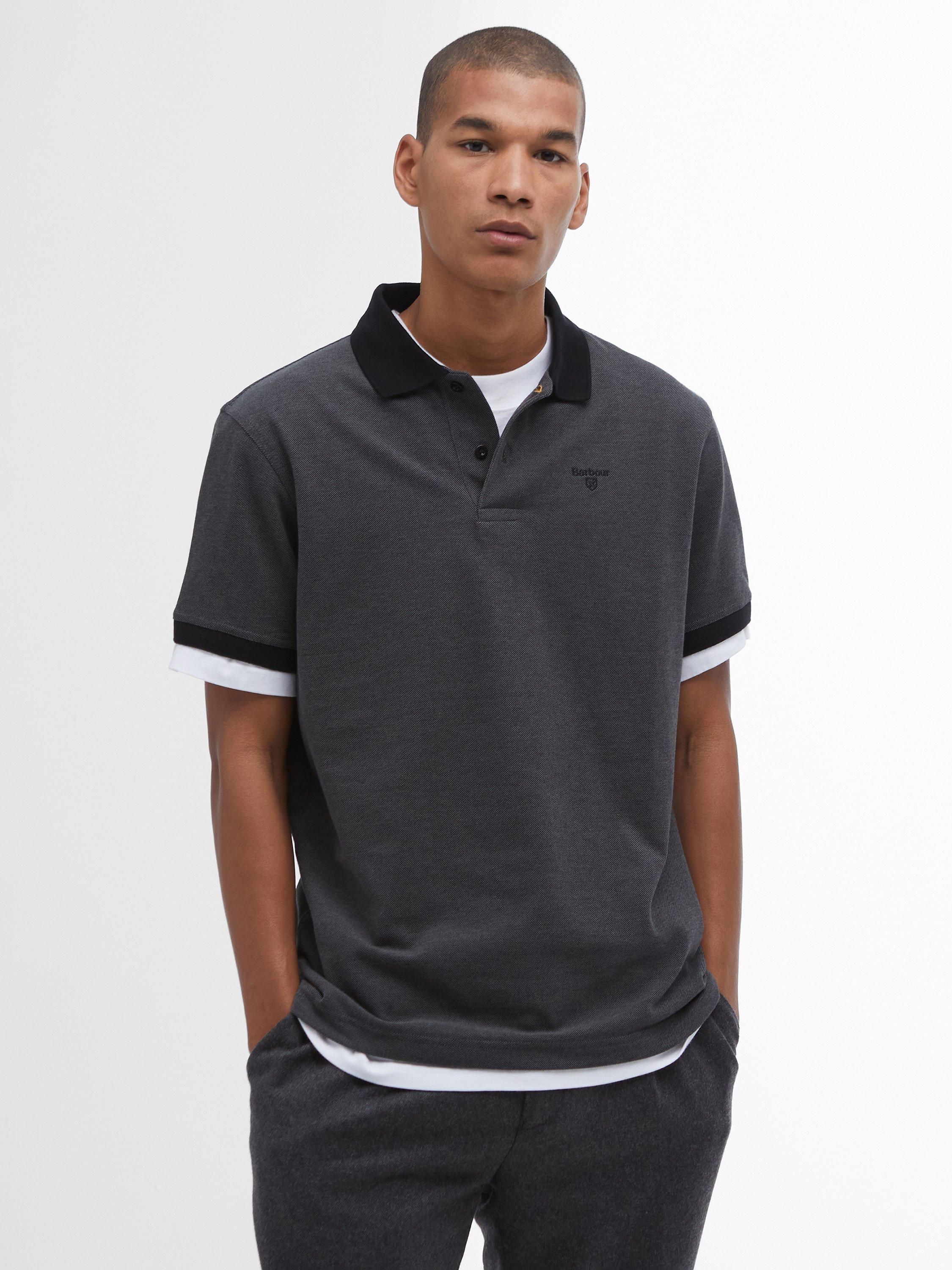 Product image 1 of 7, which shows Barbour Essential Sport Polo Shirt, Black, S