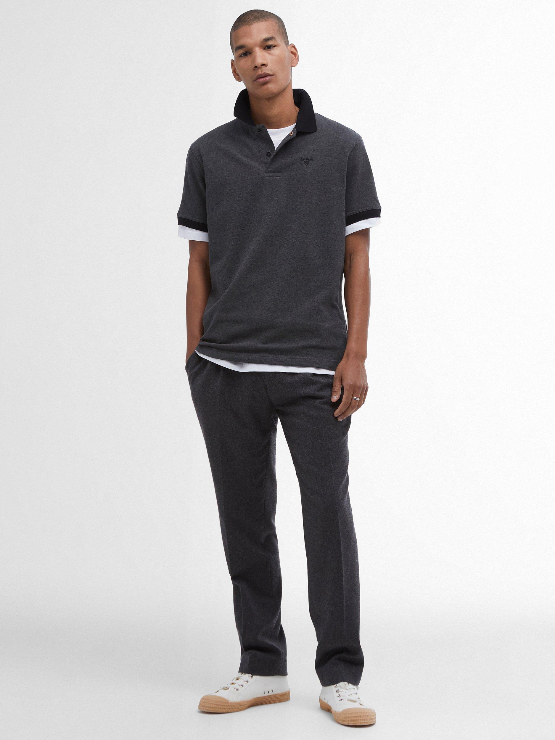 Product image 3 of 7, which shows Barbour Essential Sport Polo Shirt, Black, S