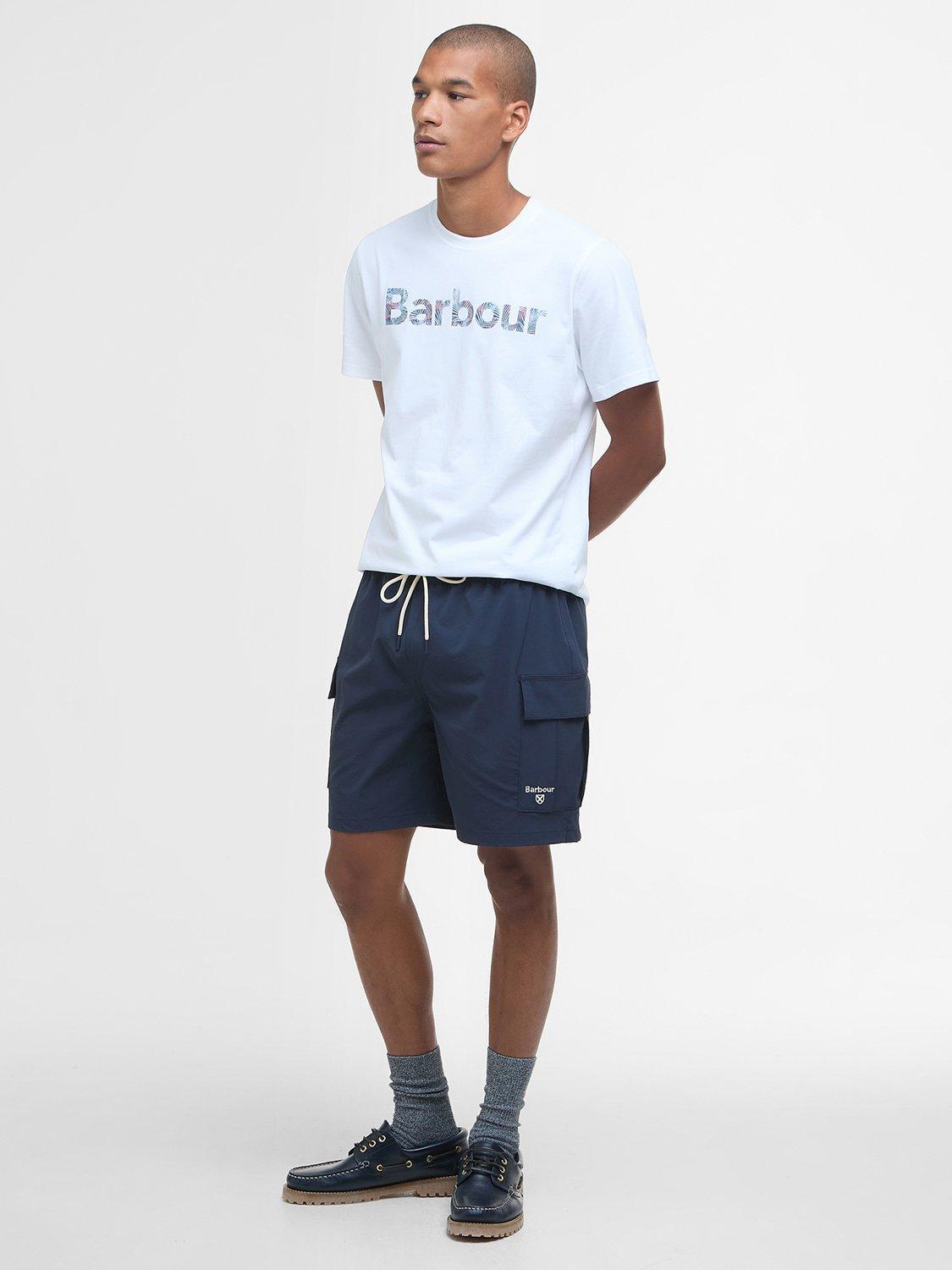 Product image 3 of 5, which shows Barbour Devon Cotton Regular Fit Graphic T-Shirt, White, L