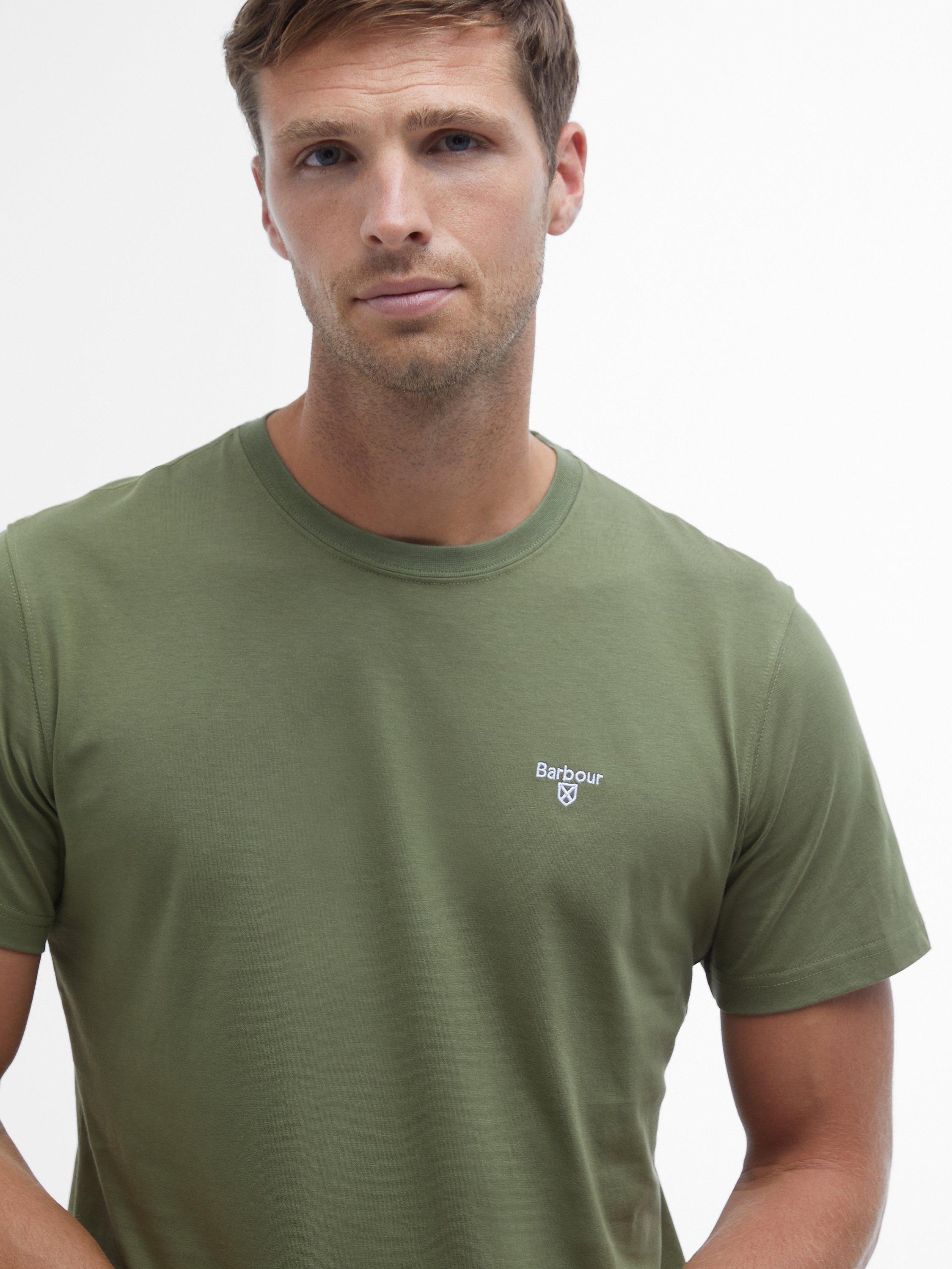 Product image 5 of 7, which shows Barbour Essential Sports Logo T-Shirt, Burnt Olive, XXL