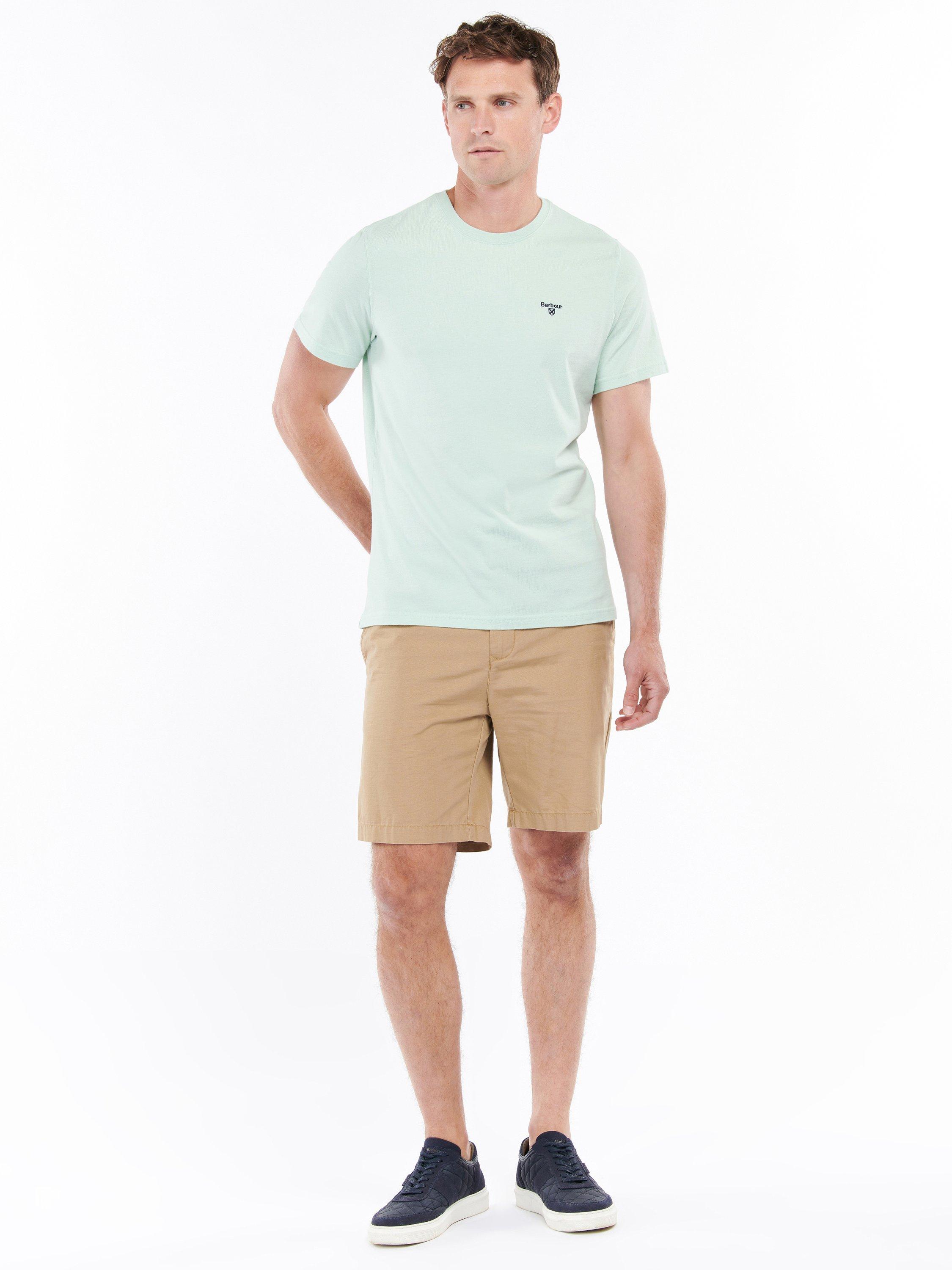 Product image 3 of 6, which shows Barbour Essential Sports Logo T-Shirt, Dusty Mint, S