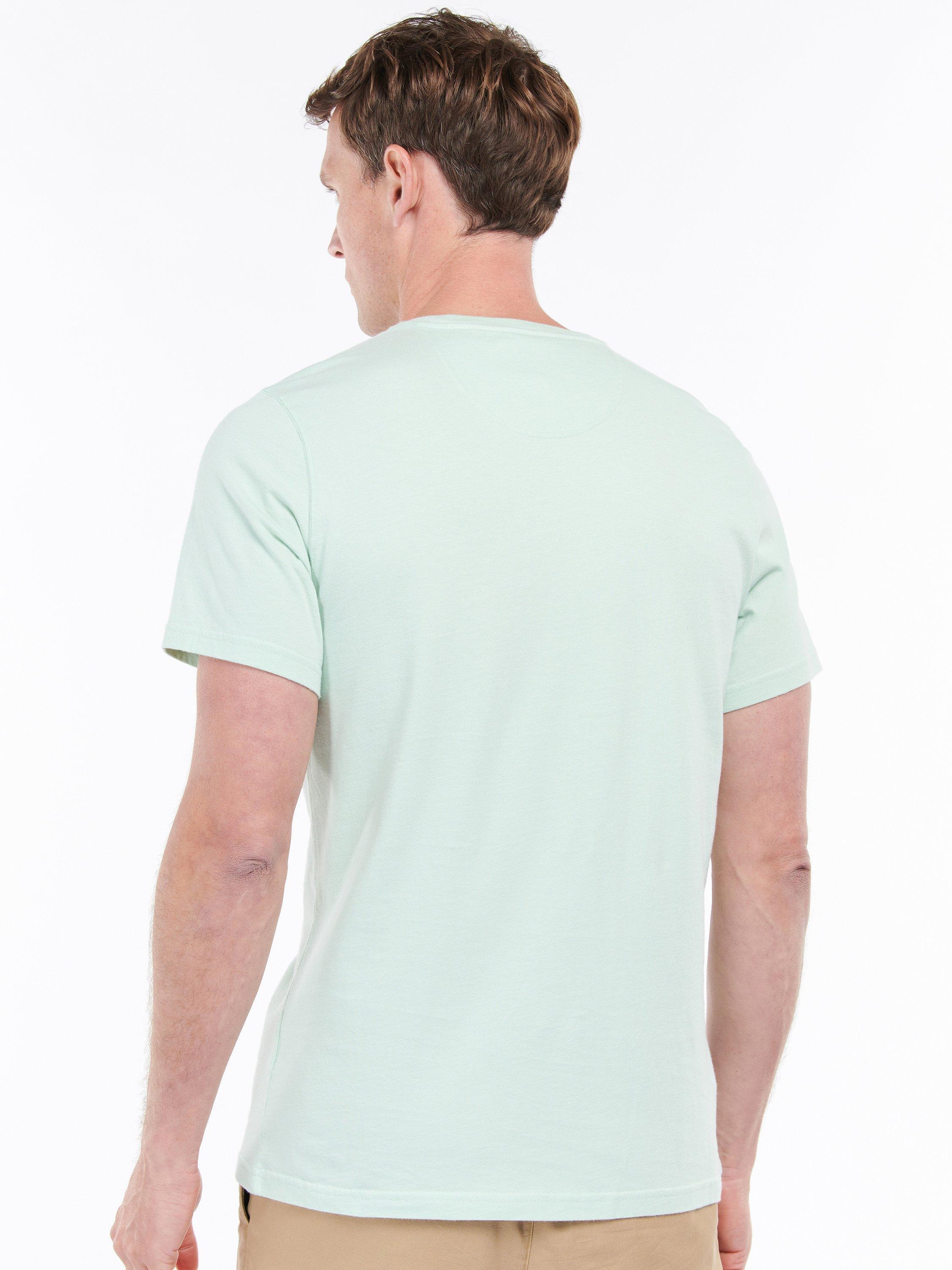 Product image 4 of 6, which shows Barbour Essential Sports Logo T-Shirt, Dusty Mint, S